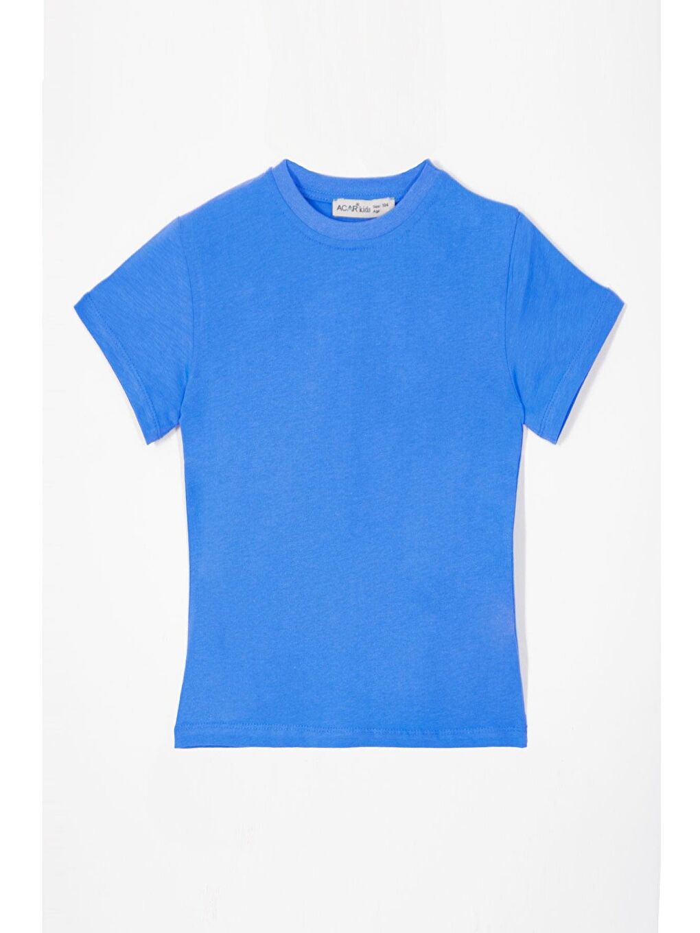 Bisiklet Yaka Koyu Mavi Renk Erkek Çocuk Tshirt