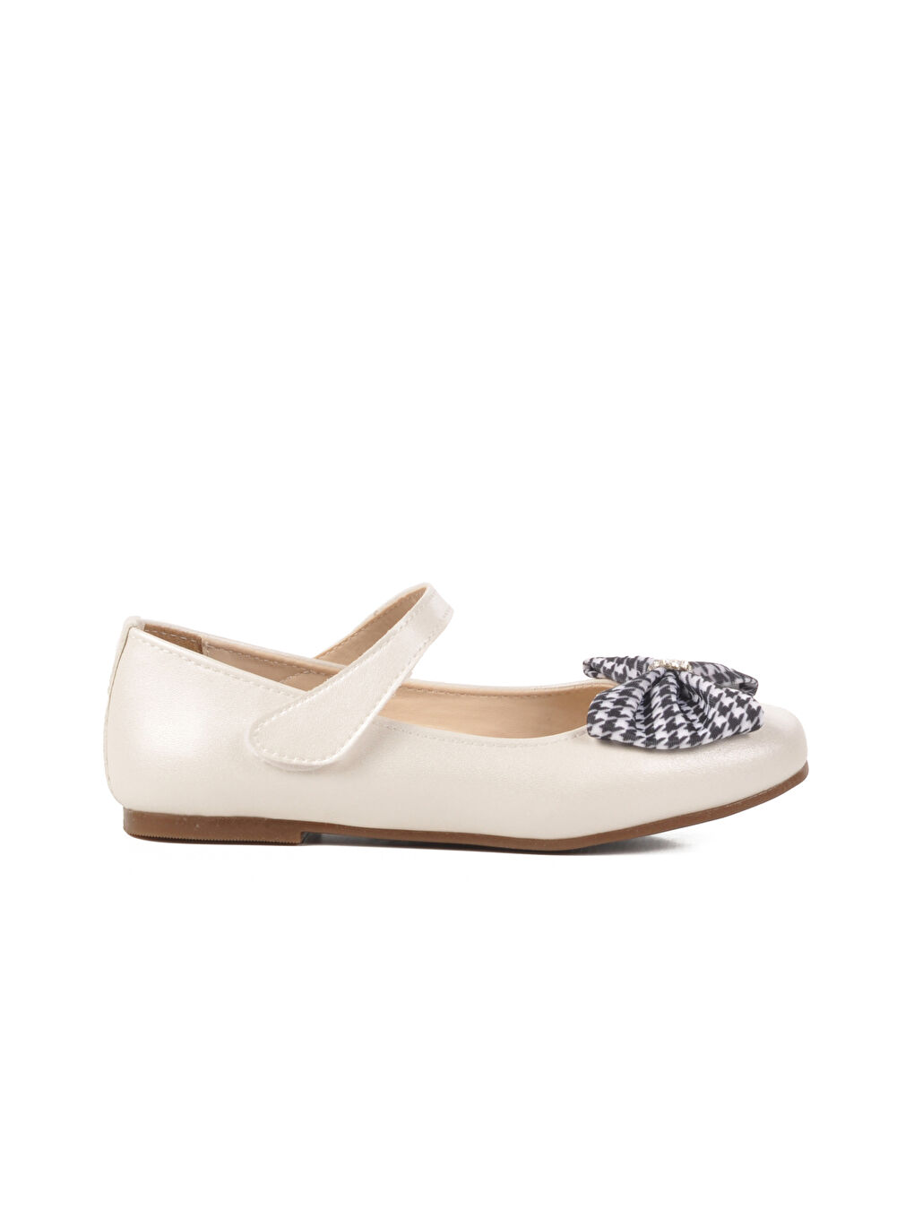 Ekru Sedef Fiyonk Kurdeleli Kız Çocuk Babet 180 F