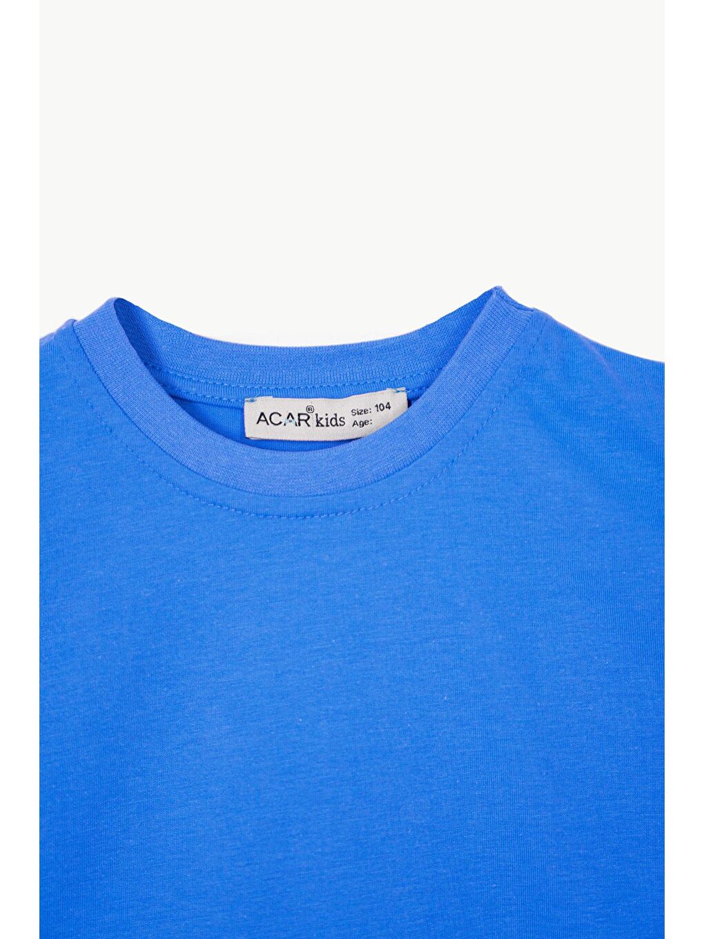 Bisiklet Yaka Koyu Mavi Renk Erkek Çocuk Tshirt-1