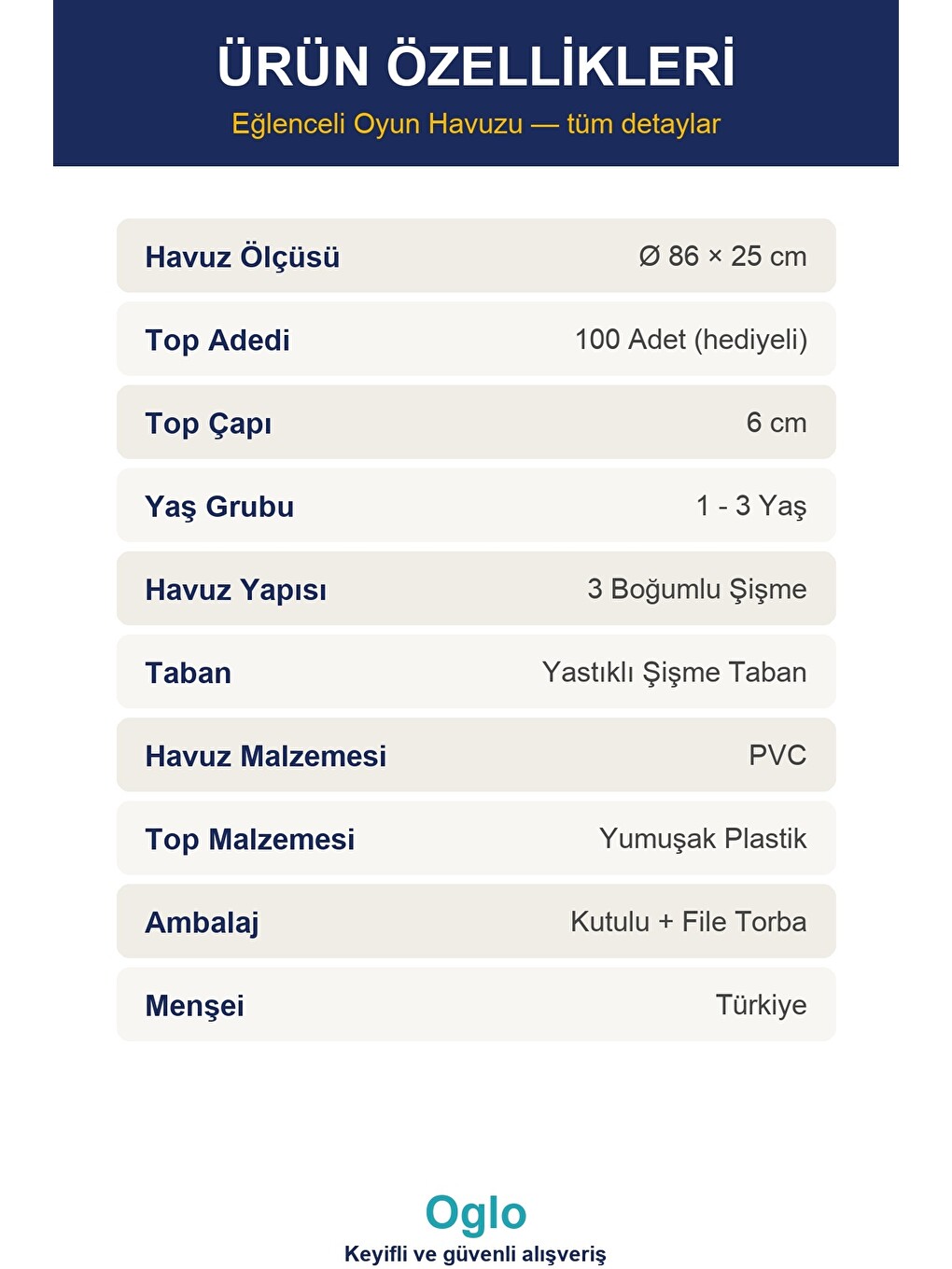 Şişme Oyun Havuzu 100 Top Dahil — Çocuk Top Havuzu, Yumuşak Renkli Toplu Bahçe Deniz Oyun Havuzu 1+-7