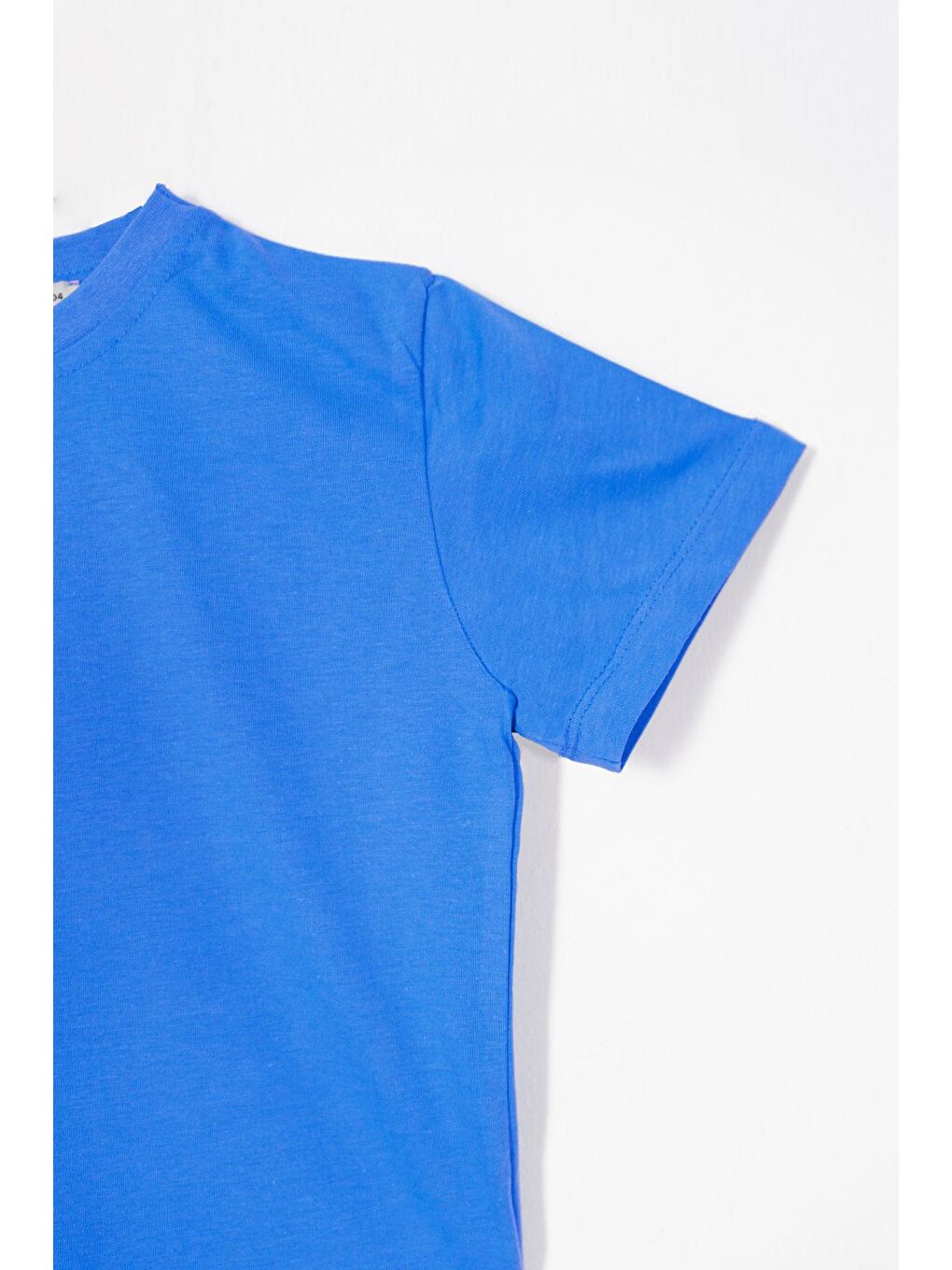 Bisiklet Yaka Koyu Mavi Renk Erkek Çocuk Tshirt-3