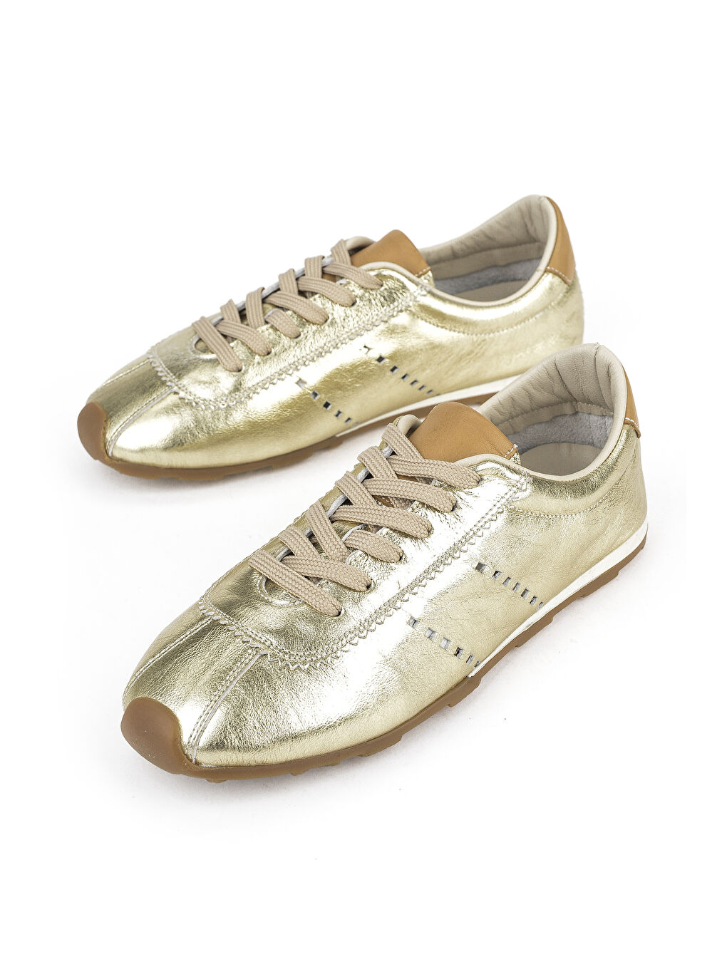 Sarı Kadın Hakiki Deri Sneaker 1511035Z6300 Gold-4
