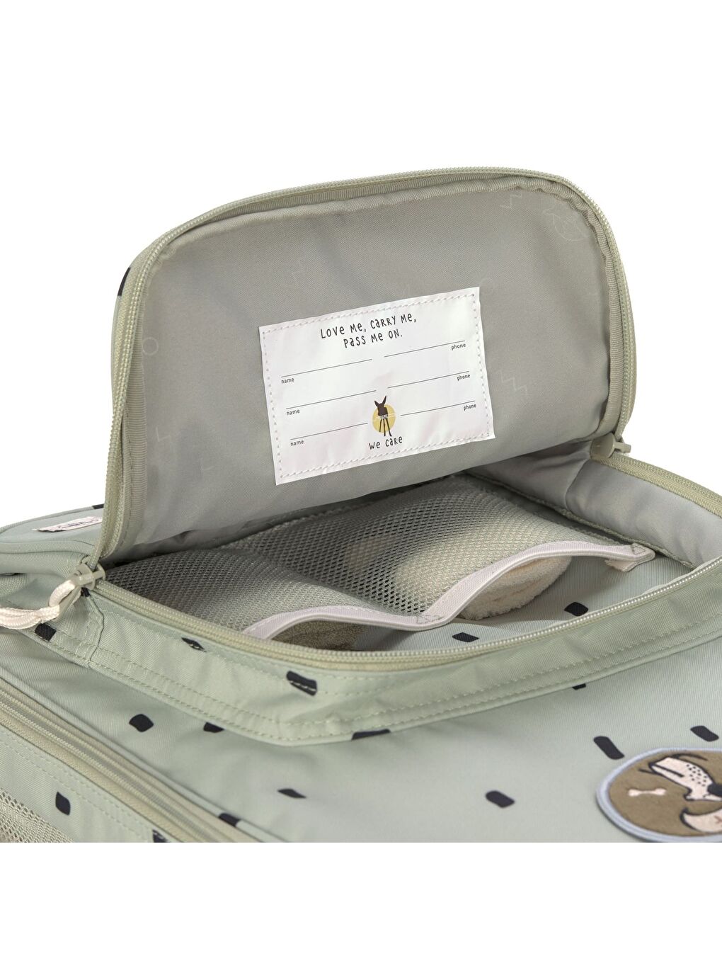 Yeşil Happy Prints Çekçekli Çanta Light Olive-7