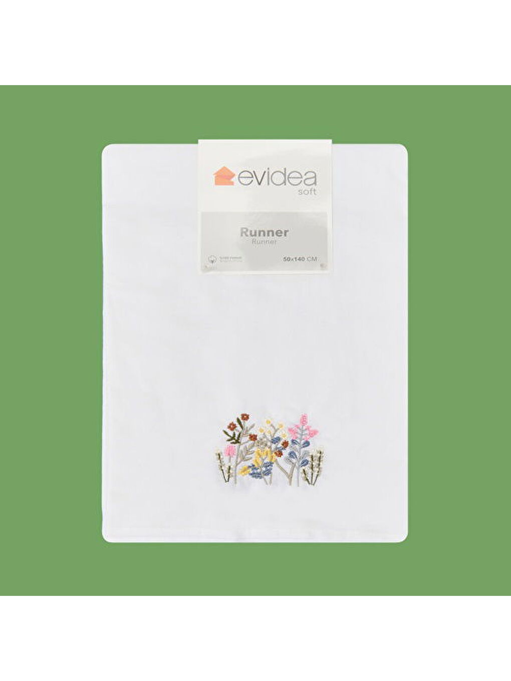 Soft Fancy Granny Runner - Beyaz - 50x140 cm-3