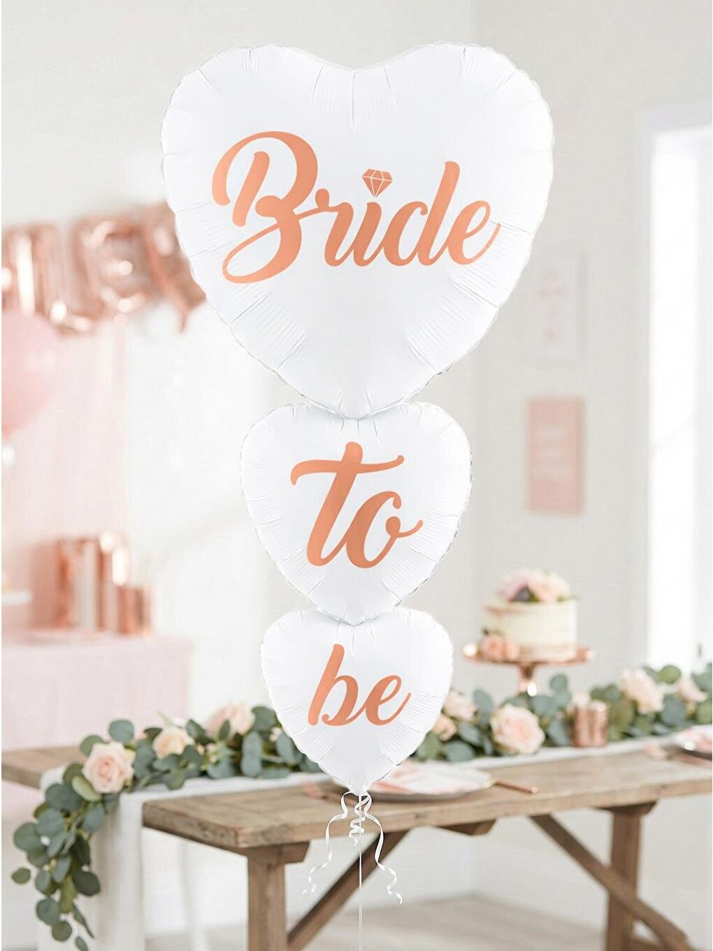 Bride To Be Yazılı Kalp Folyo Balon Bekarlığa Veda Partisi Balonu Beyaz 100 cm