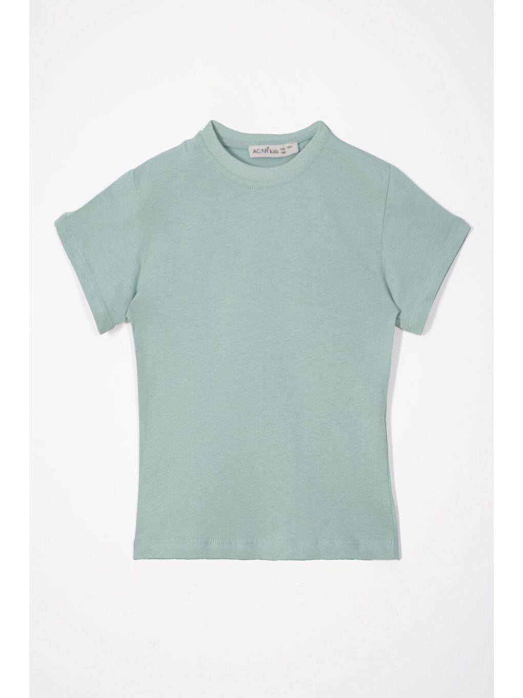 Bisiklet Yaka Çağla Yeşili Renk Erkek Çocuk Tshirt