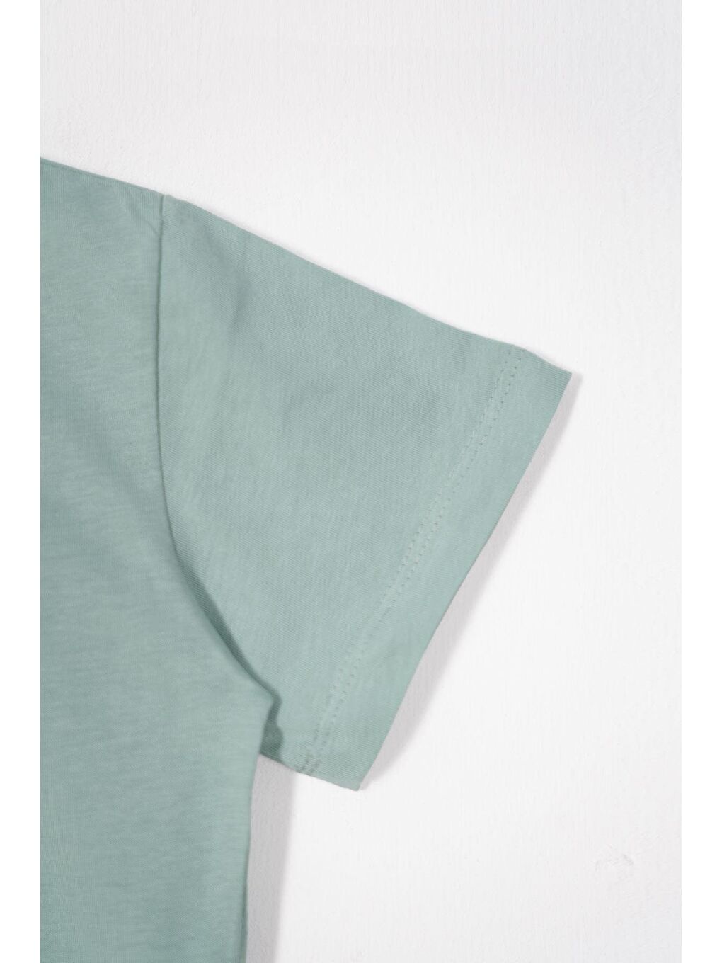 Bisiklet Yaka Çağla Yeşili Renk Erkek Çocuk Tshirt-4