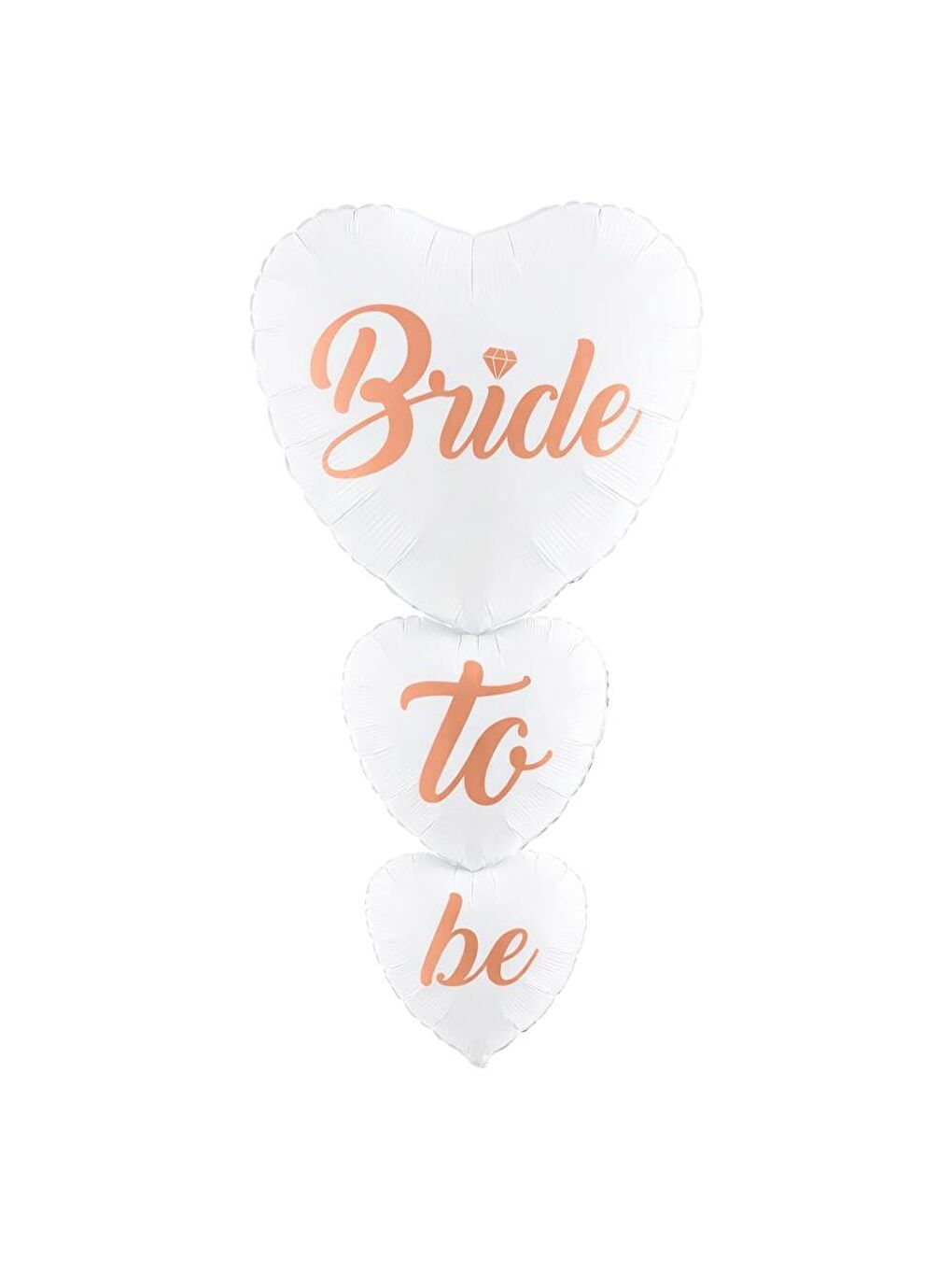 Bride To Be Yazılı Kalp Folyo Balon Bekarlığa Veda Partisi Balonu Beyaz 100 cm-1