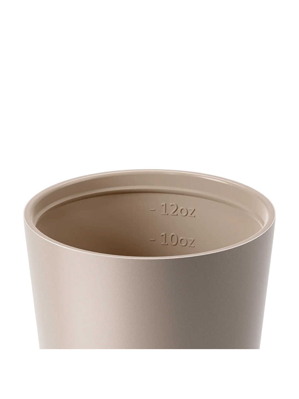 Ekru Camino İçi Seramik Çelik Kahve Bardağı Yalıtımlı Termal Kupa Mug 340 Ml-1