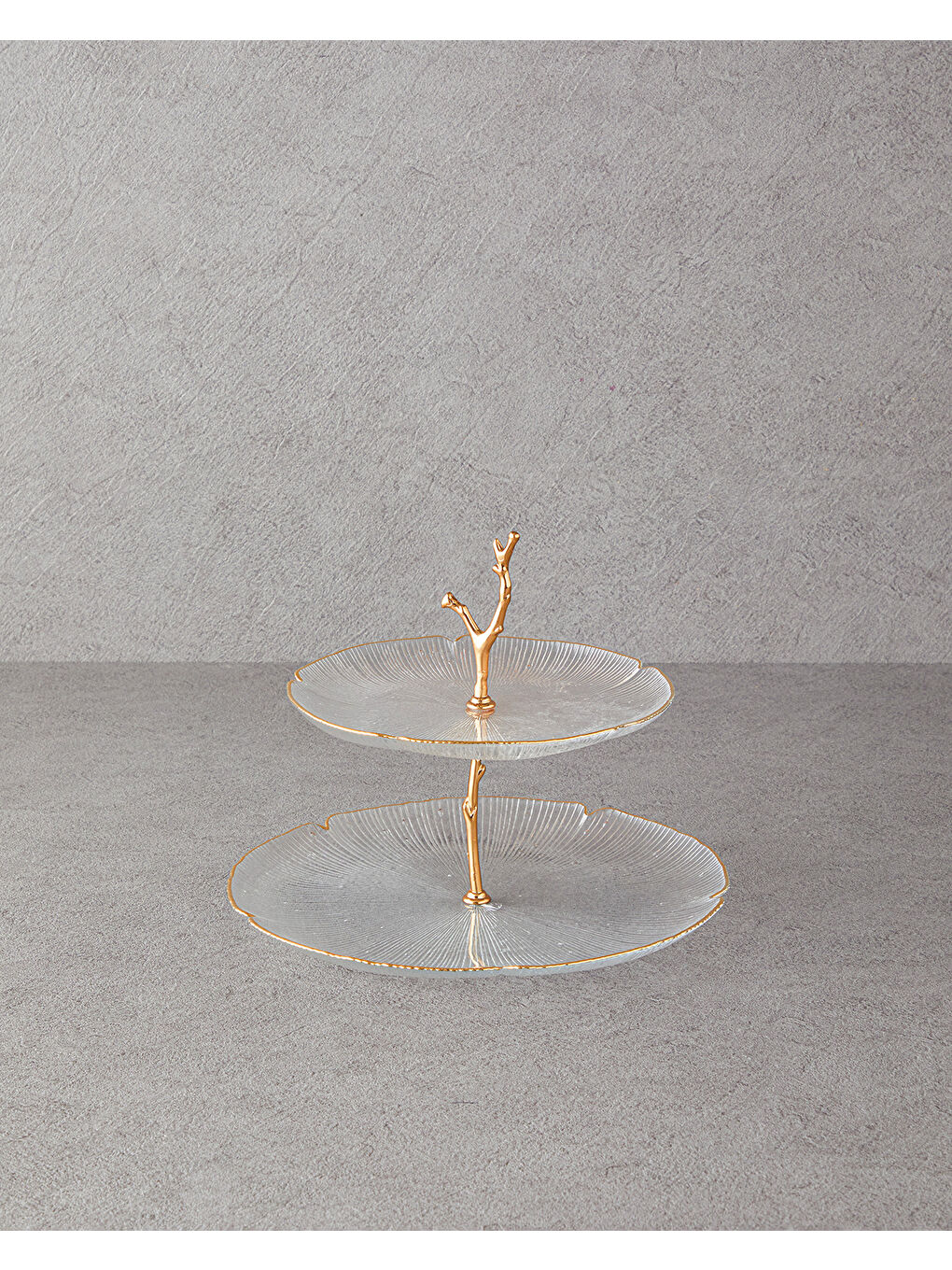 Sarı Siana Cam Katlı Servis Gold-1