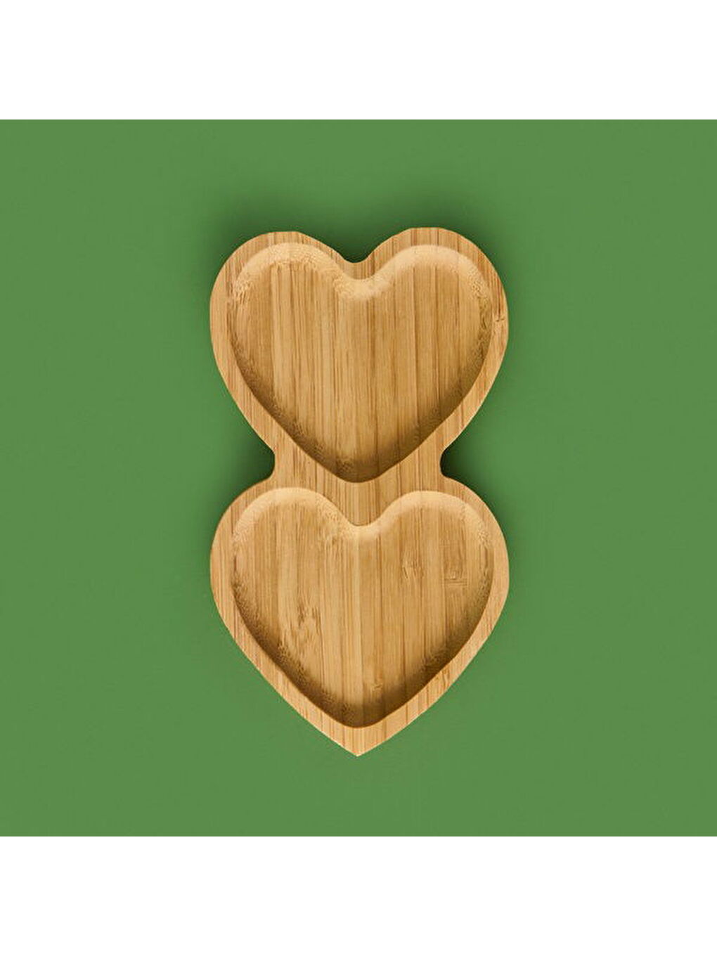 Amor 2 Bölmeli Kalp Çerezlik - Açık Kahverengi - 19,5 cm-3