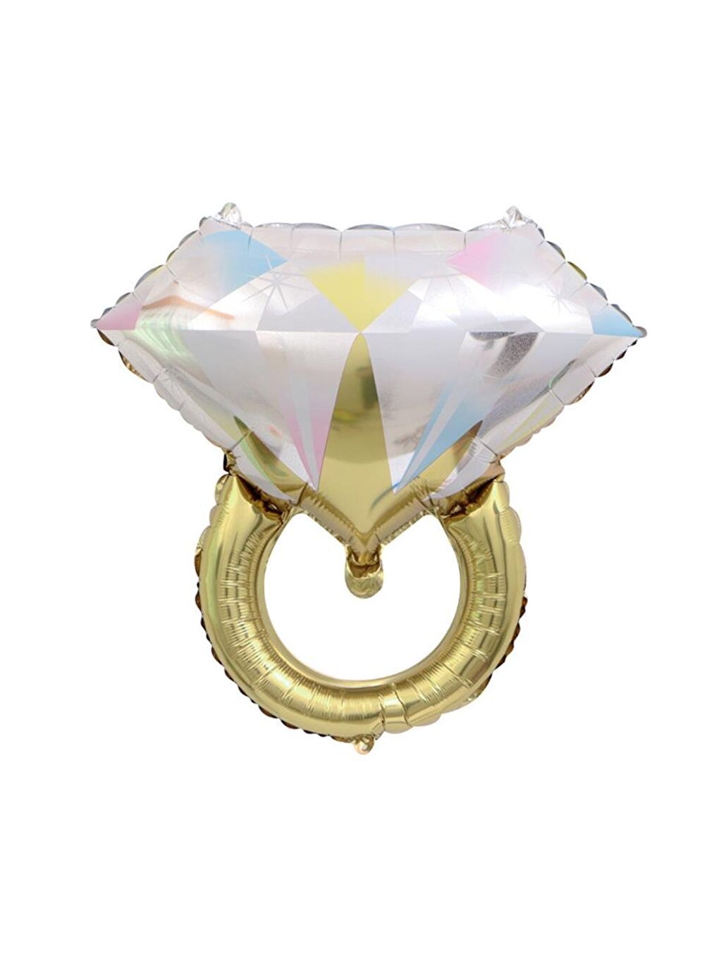 Sarı Bride Tek Taş Yüzük Folyo Balon Bekarlığa Veda Parti Balonu Gold 81 cm-1