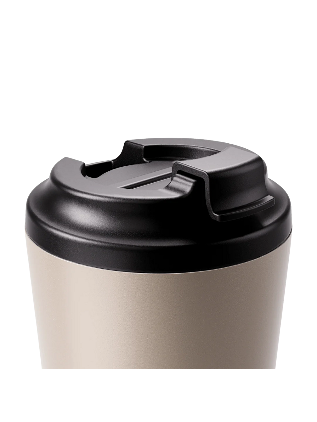 Ekru Camino İçi Seramik Çelik Kahve Bardağı Yalıtımlı Termal Kupa Mug 340 Ml-2