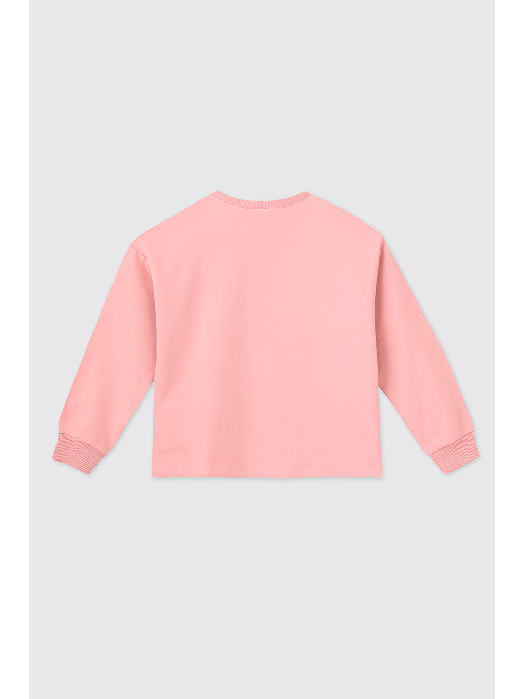 Pembe Kız Çocuk Pudra Sweatshirt-1