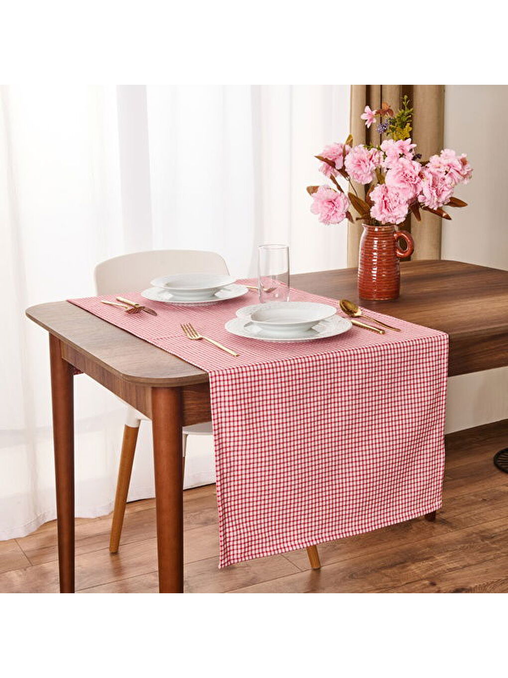 Soft Pötikareli Runner - Kırmızı - 50x130 cm