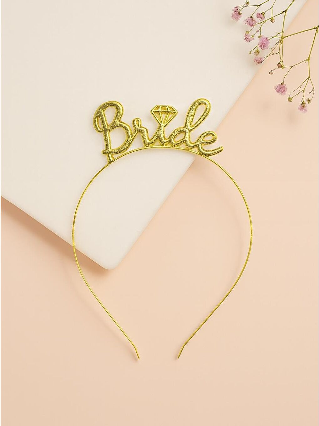 Sarı Bride Taç Bekarlığa Veda Parti Tacı Metal Gold-1