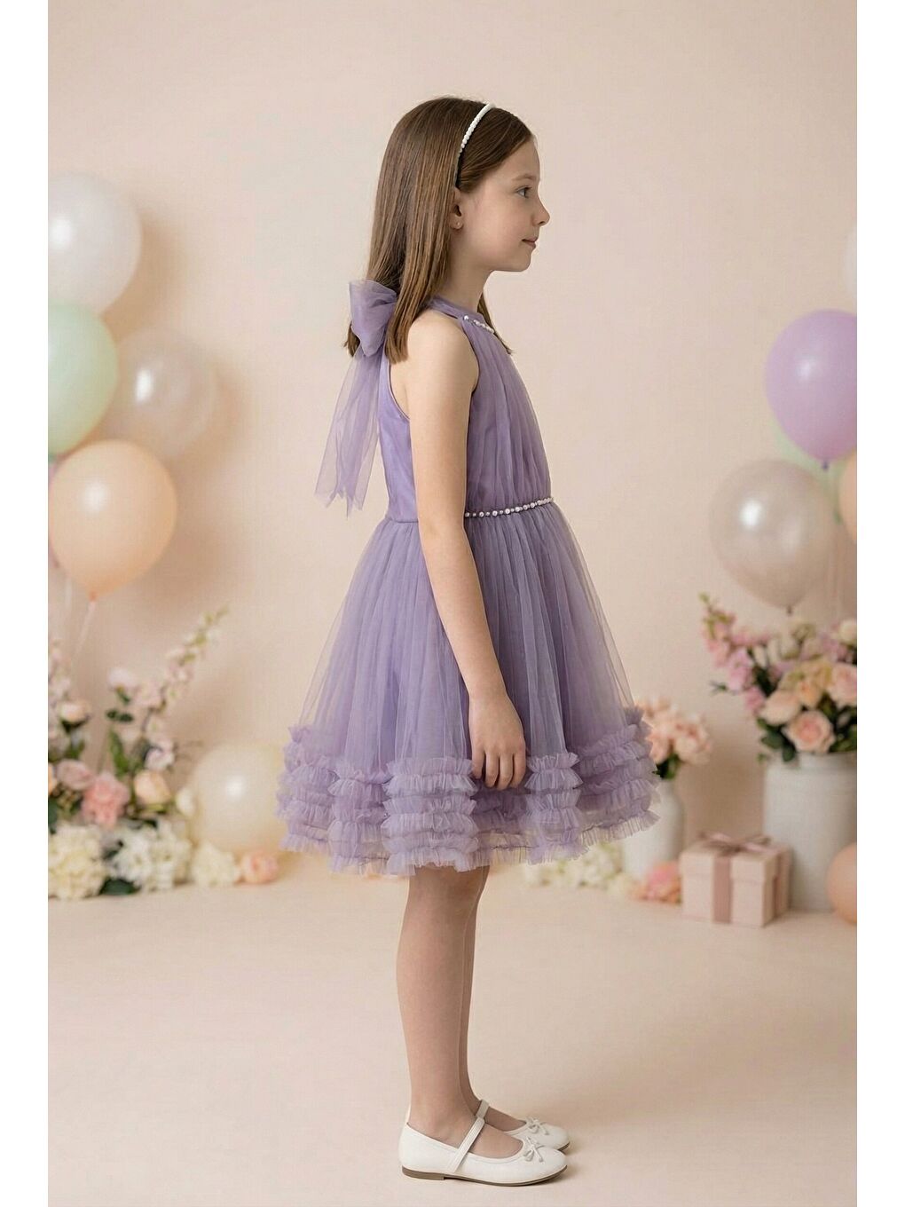 Lila Kız Çocuk Abiye-1