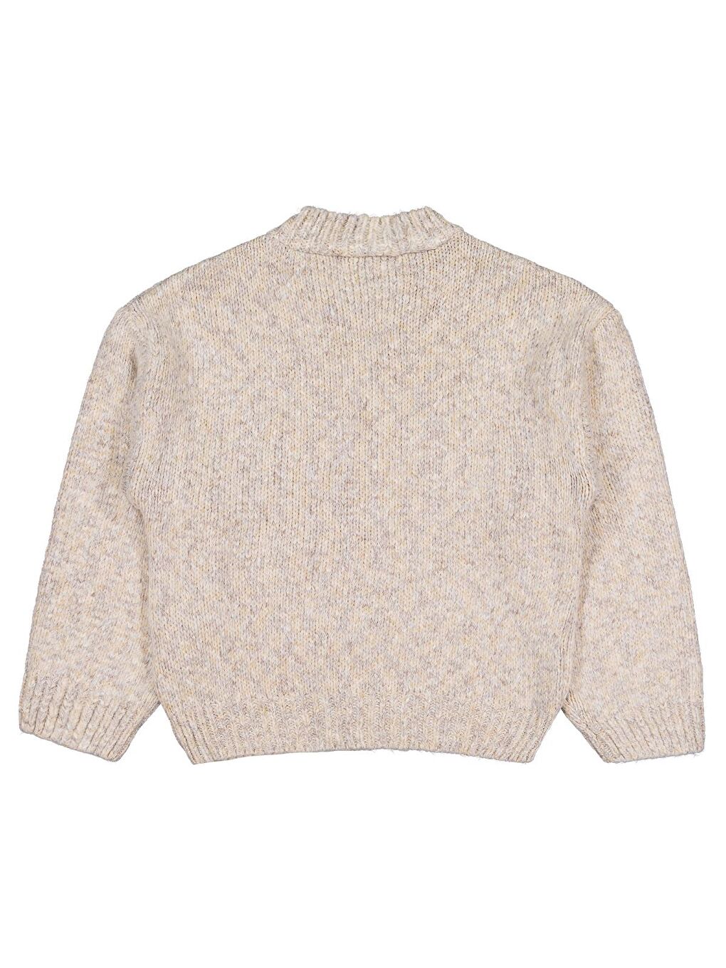 Girls Örgü Desenli 10-13 Yaş Kazak - Gri 12-13 Yaş-1