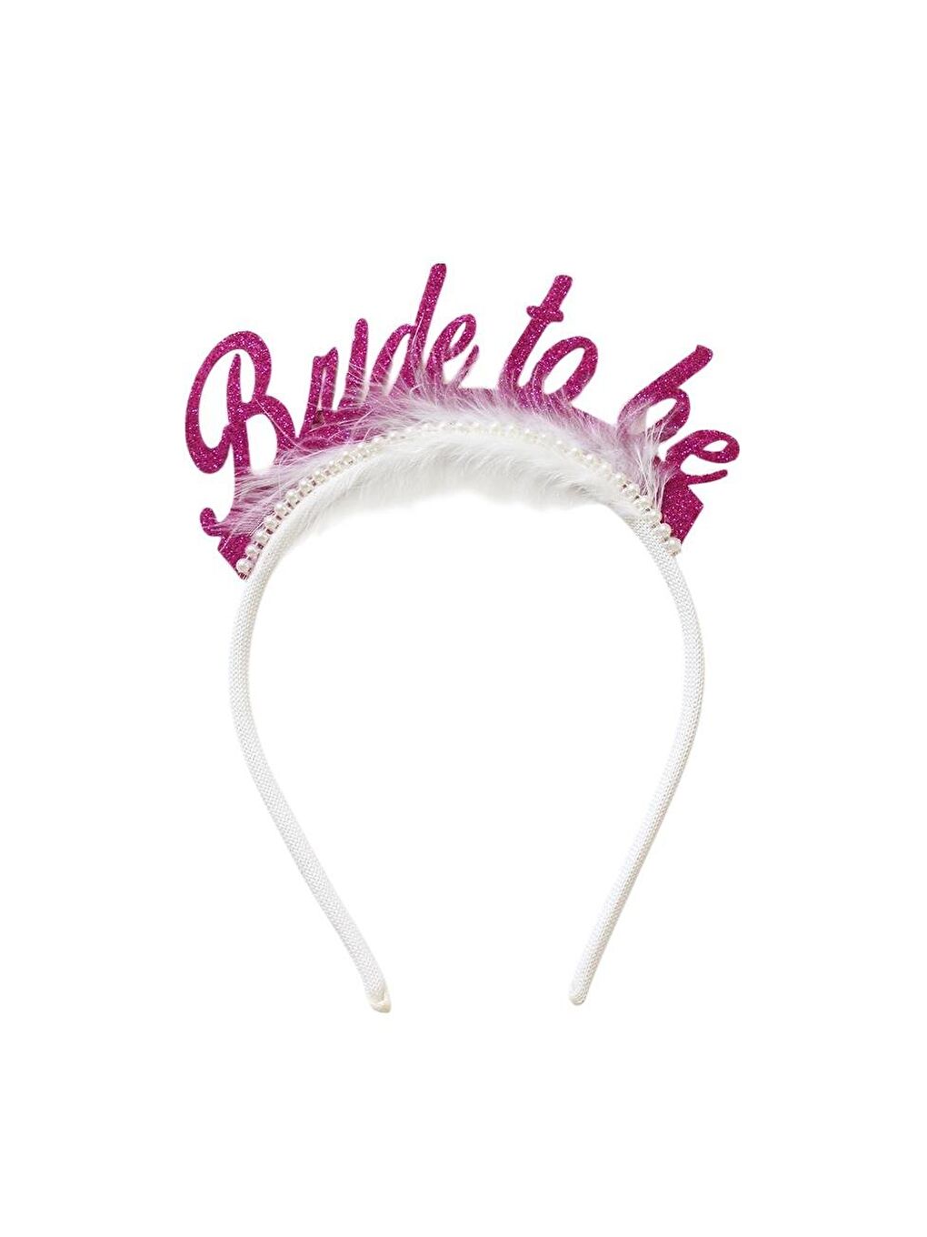 Bride To Be Tüylü Taç Bekarlığa Veda Parti Tacı Fuşya-1