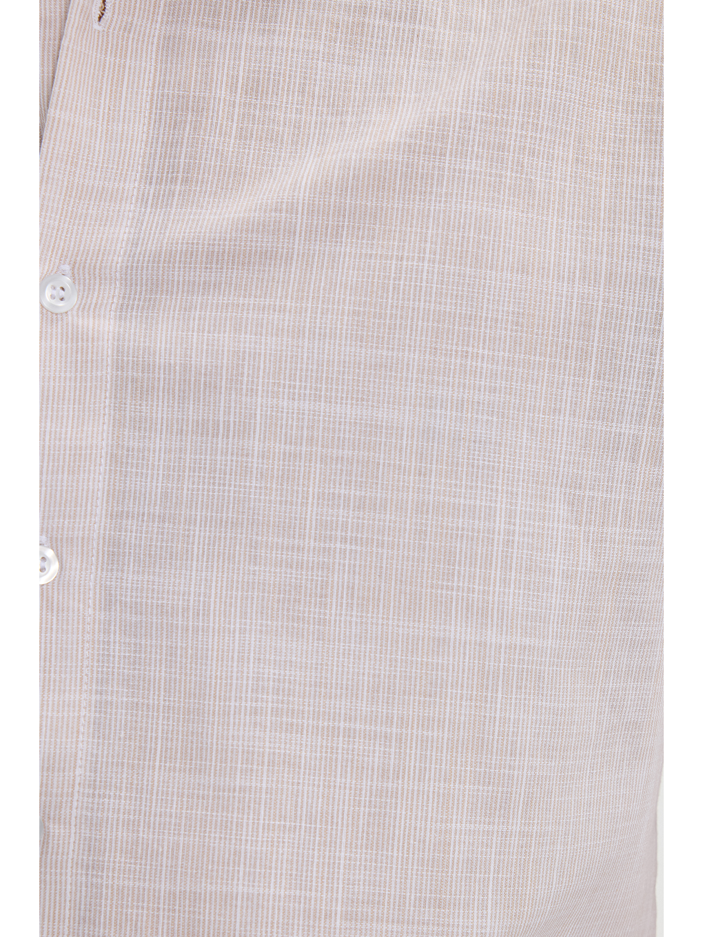 Erkek Slim Fit Dar Kesim %100 Pamuk Uzun Kollu Keten Efektli Bej Gömlek-4
