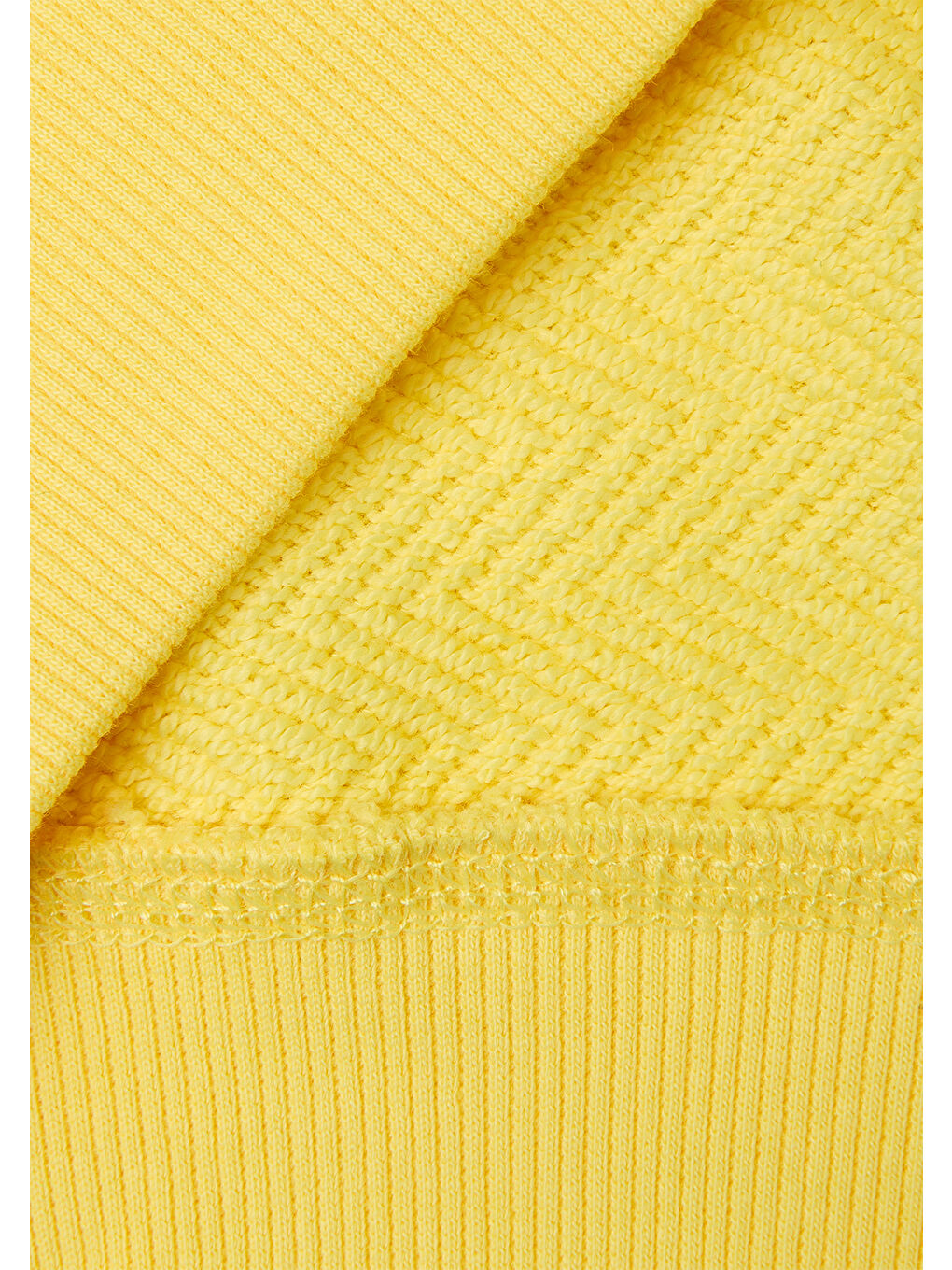 Erkek Çocuk Sarı Kol Detaylı Renk Bloklu Logo Etiketli Bisiklet Yaka Sweatshirt-2