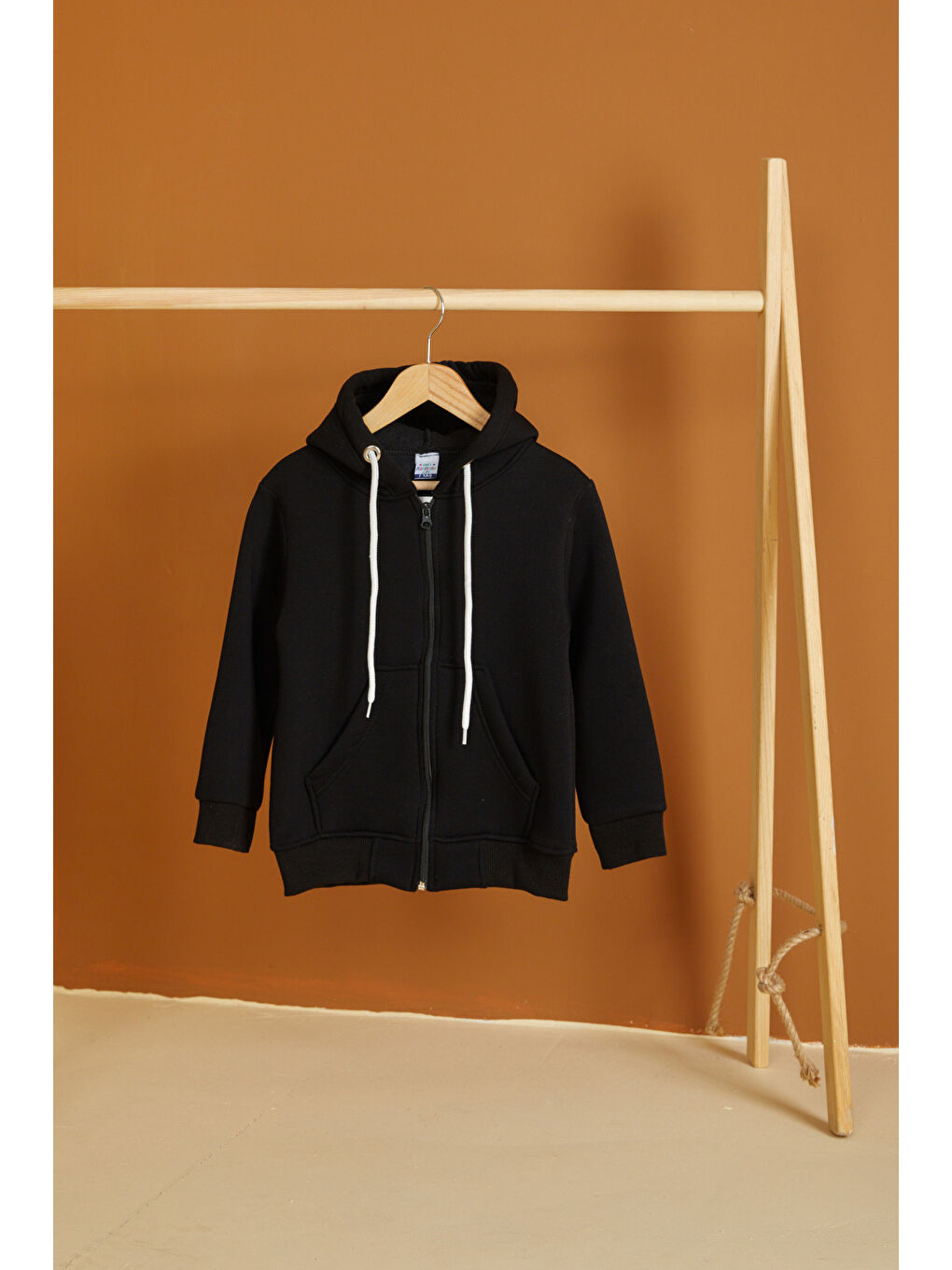 Erkek Çocuk Siyah Fermuarlı sweatshirt - 26557