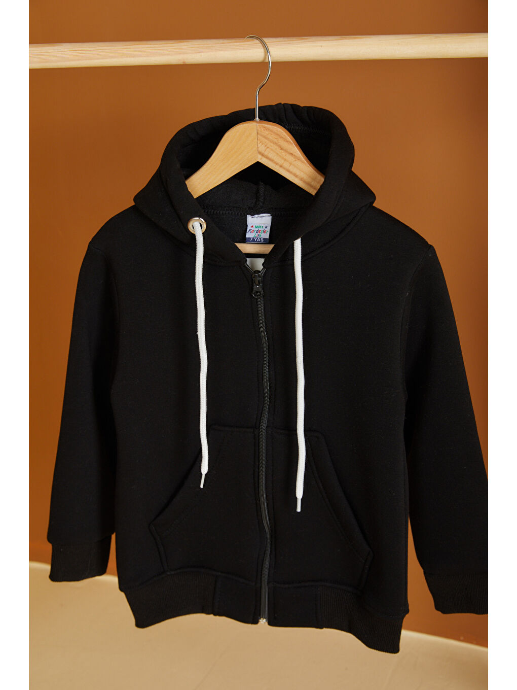 Erkek Çocuk Siyah Fermuarlı sweatshirt - 26557-1