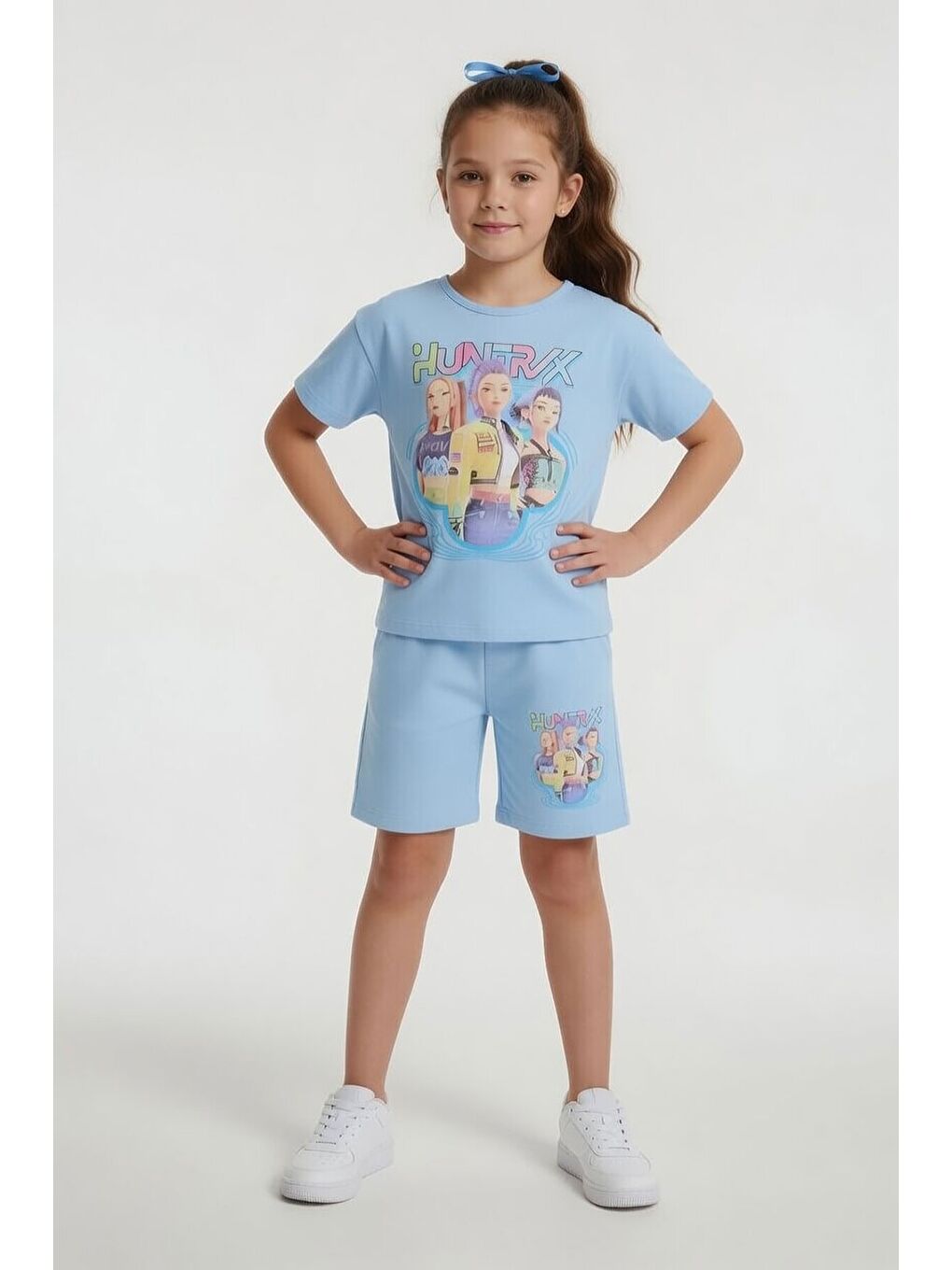 Mavi Girls Baskılı Kız Çocuk Şortlu Tişörtlü 2li Takım 23854-1