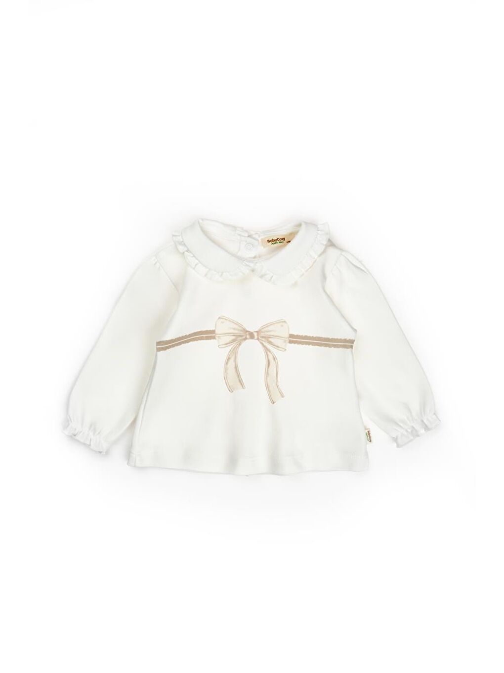 Bej Bebek Alt Üst Takım %100 Organik Pamuk , Bebek - Yenidoğan- csy8153-1