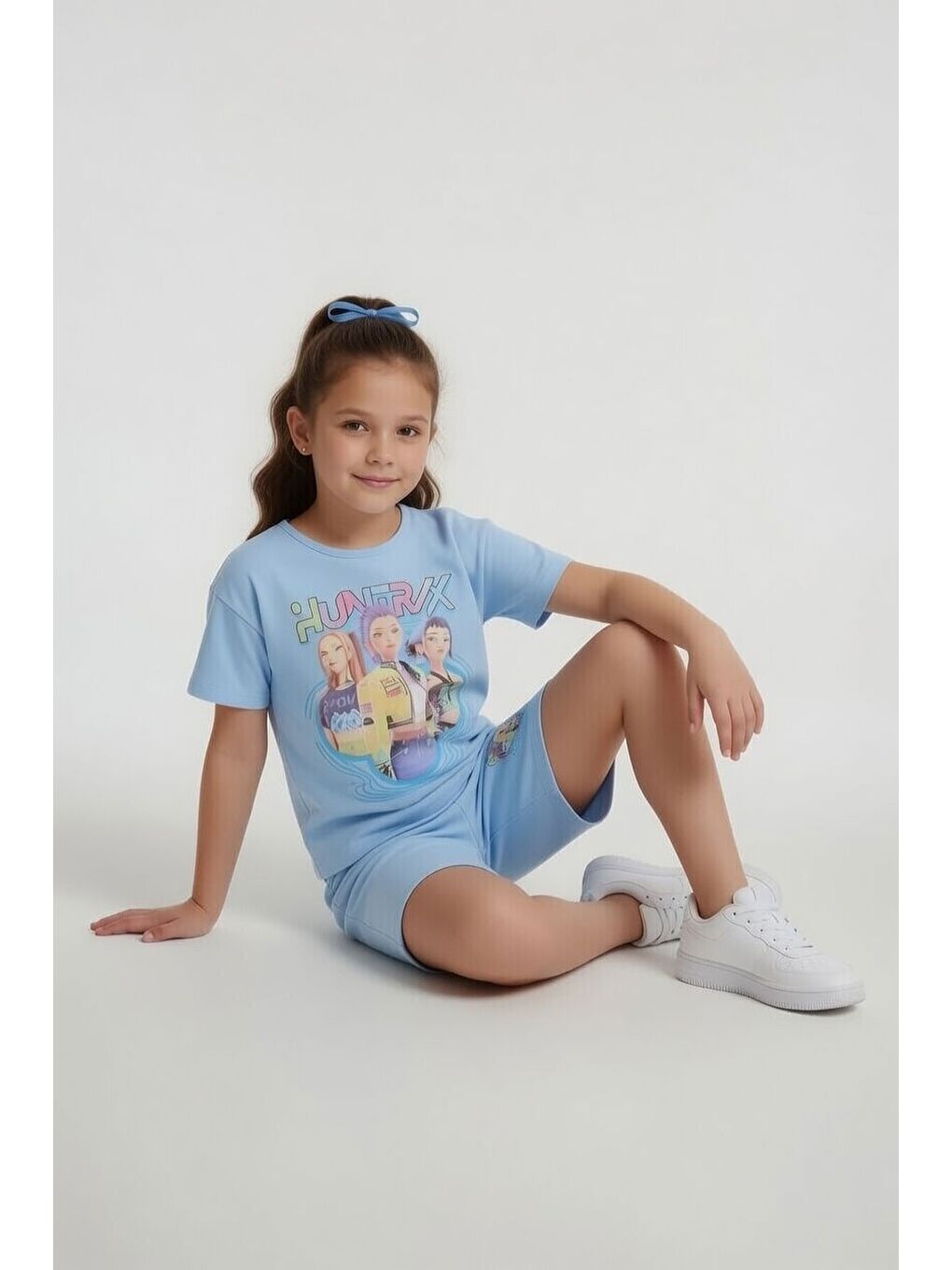 Mavi Girls Baskılı Kız Çocuk Şortlu Tişörtlü 2li Takım 23854-2