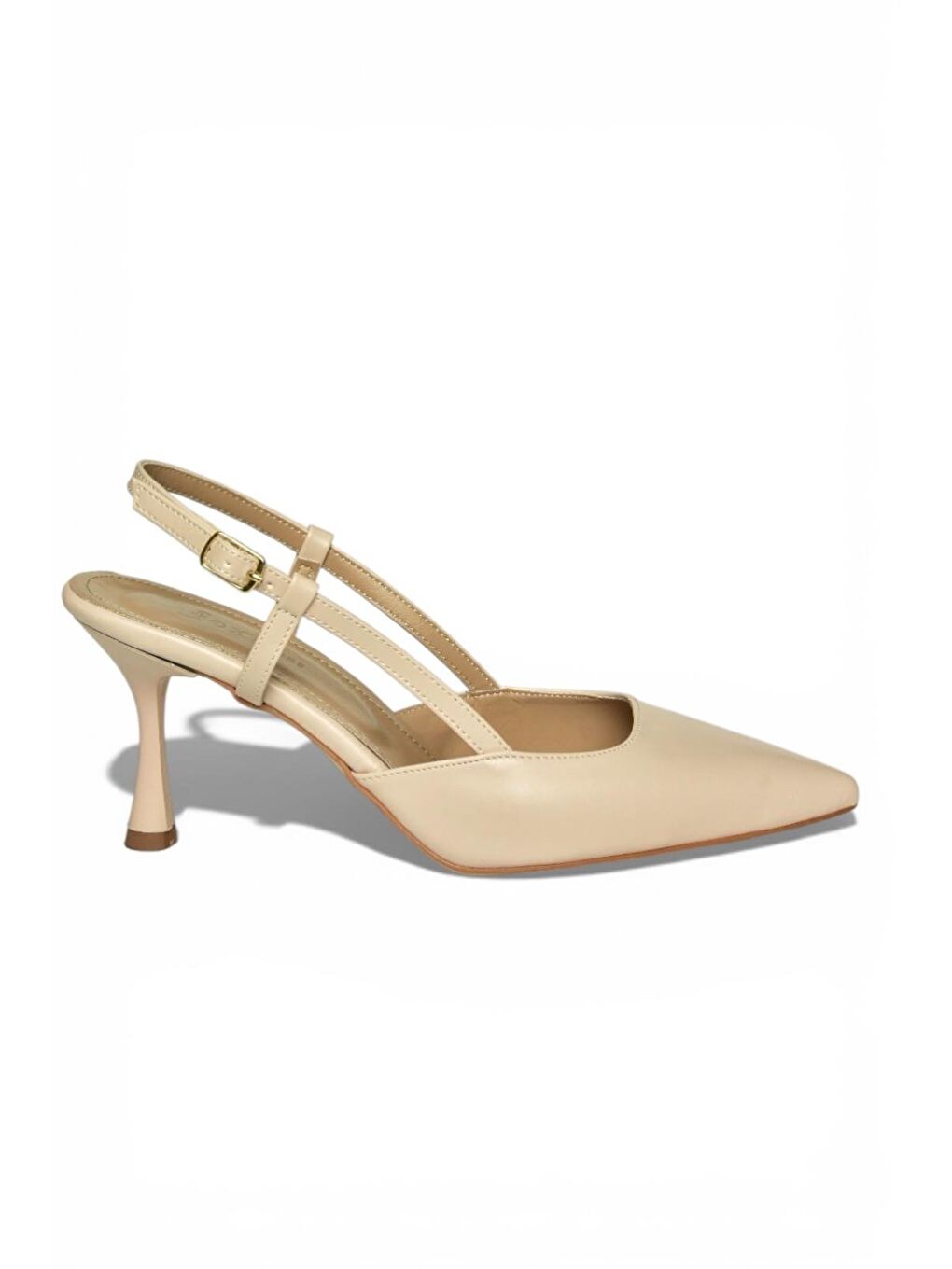 Bej Ten Kadın Topuklu Ayakkabı U480441109-6