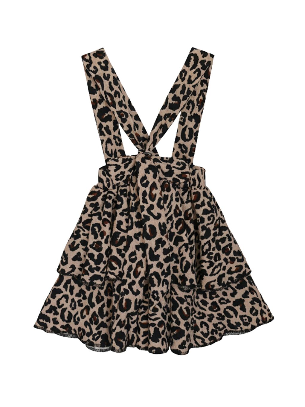 Bej Kız Çocuk Helen Leopar 23 Nisan 29 Ekim Gösteri Kıyafeti-1