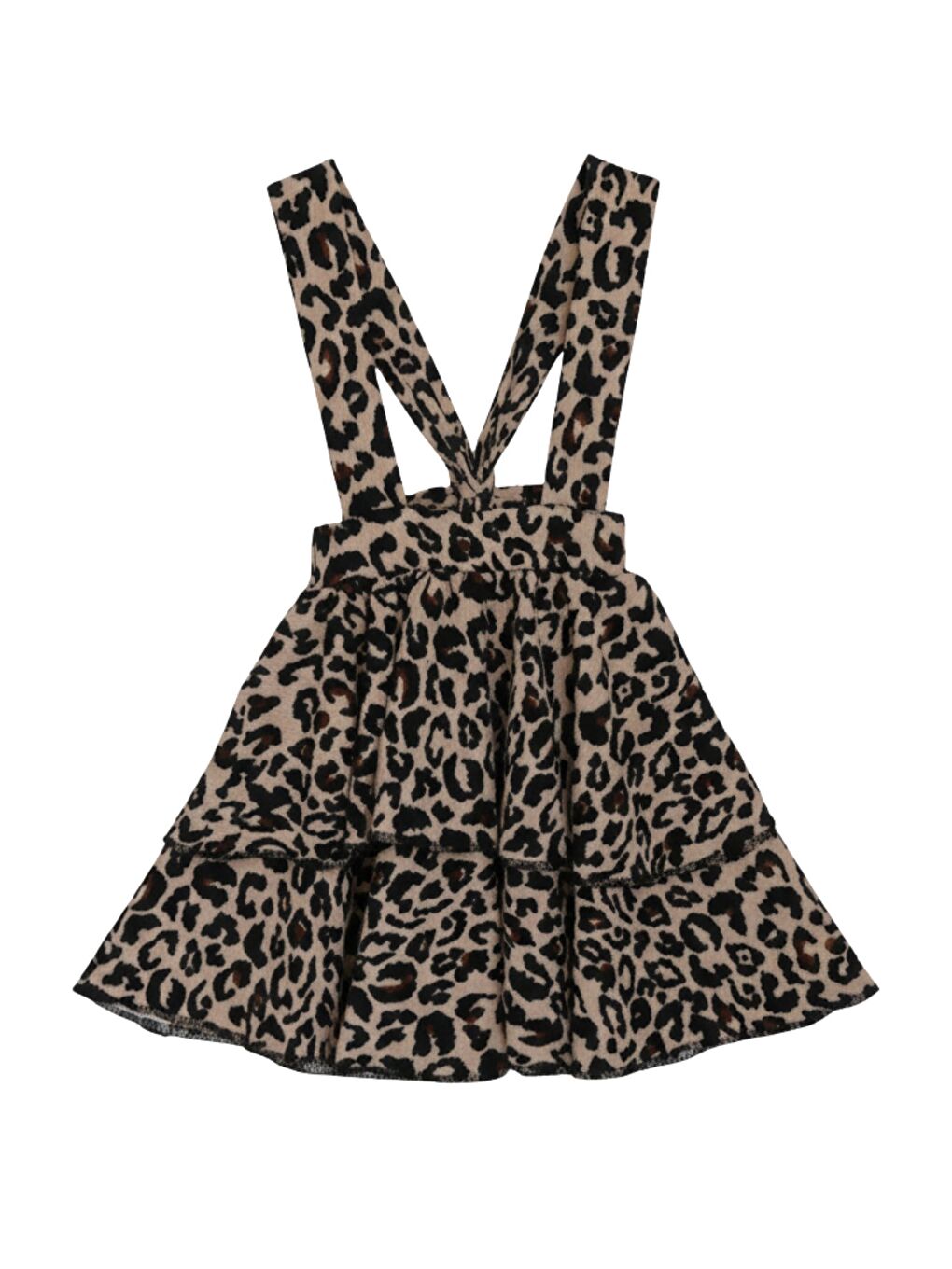 Bej Kız Çocuk Helen Leopar 23 Nisan 29 Ekim Gösteri Kıyafeti-2