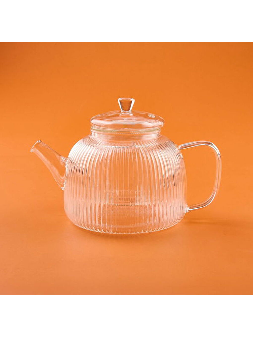 Renksiz Cam Süzgeçli Demlik - Şeffaf - 900 ml