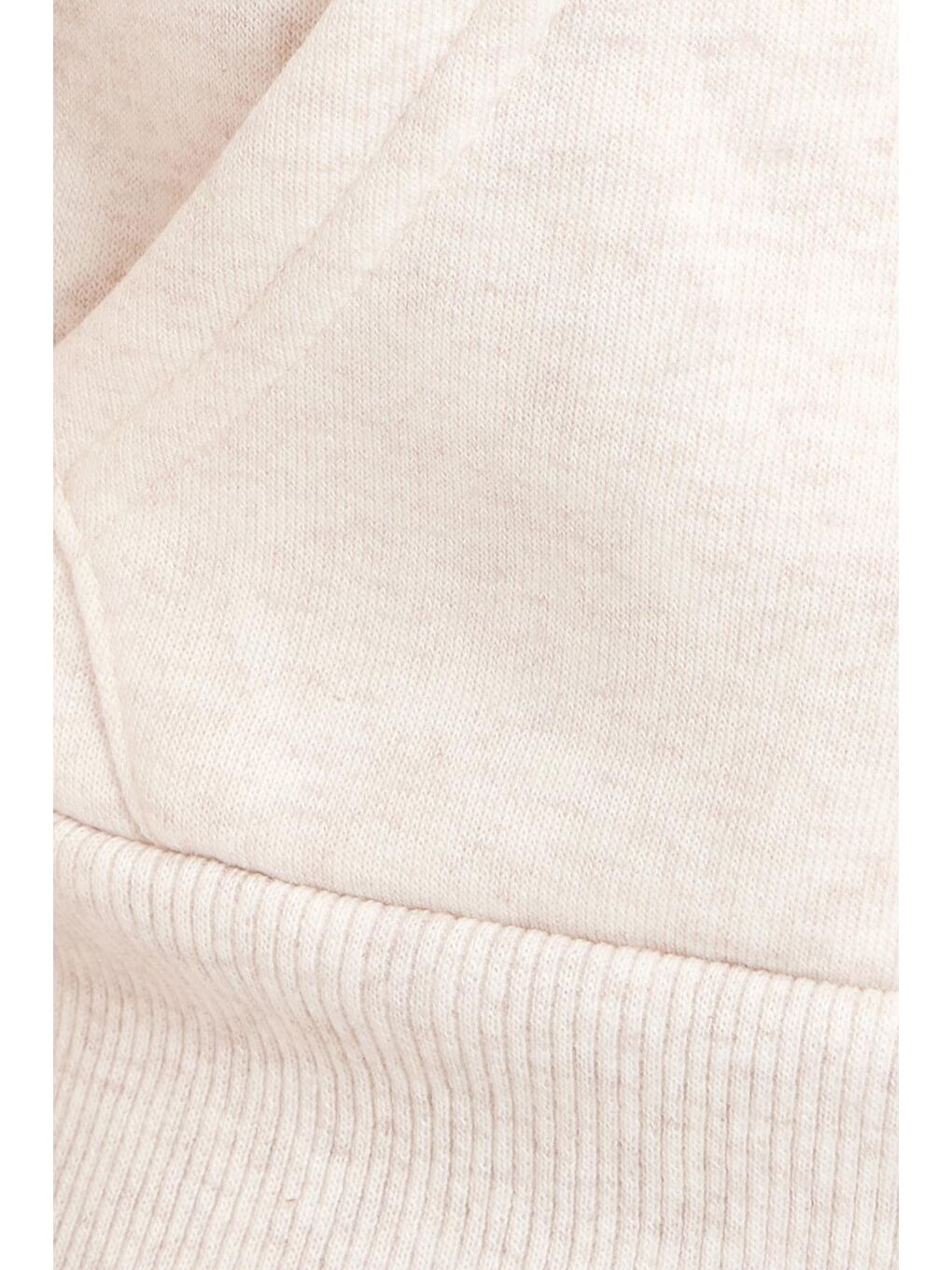 Kadın Slim Fit Dar Kesim Pamuklu Çift Cepli Kapüşonlu Fermuarlı Bej Hırka-4