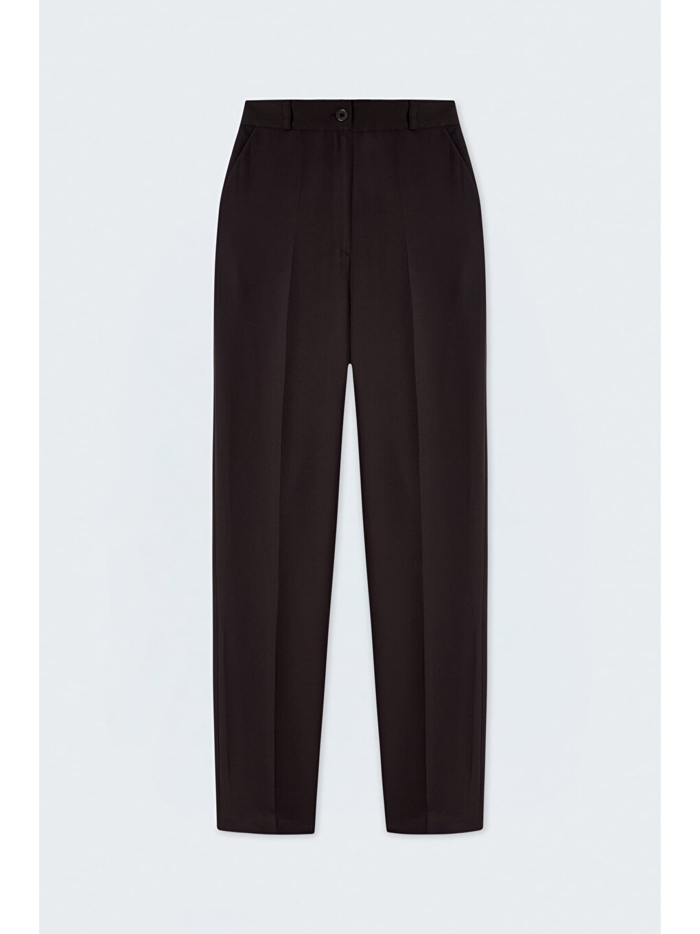 Kahverengi Beli Lastikli Klasik Pantolon - Kahve-4