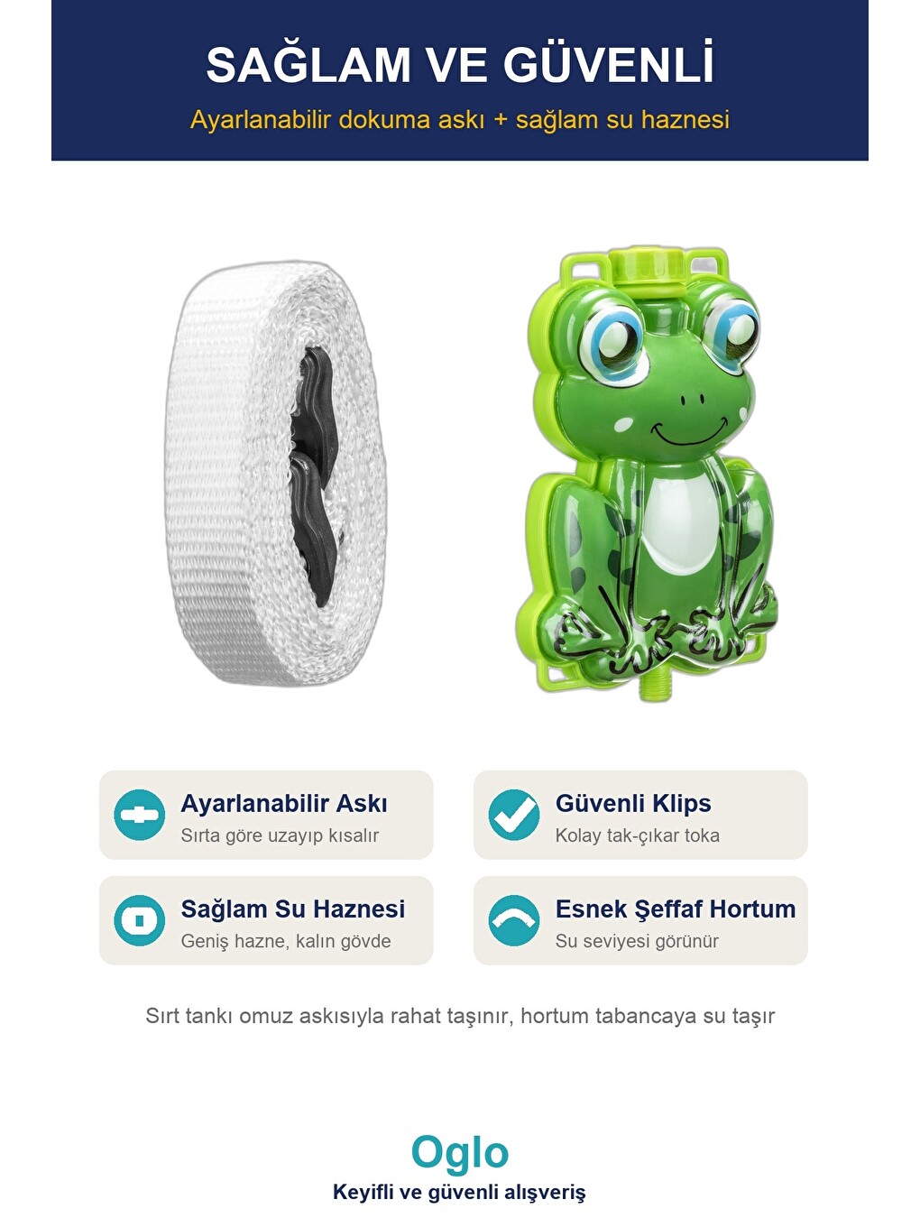 Su Tabancası Sırt Çantalı Pompalı — Frogy Su Depolu Tanklı Çocuk Su Tüfeği, Yaz Bahçe Havuz Oyuncağı-3