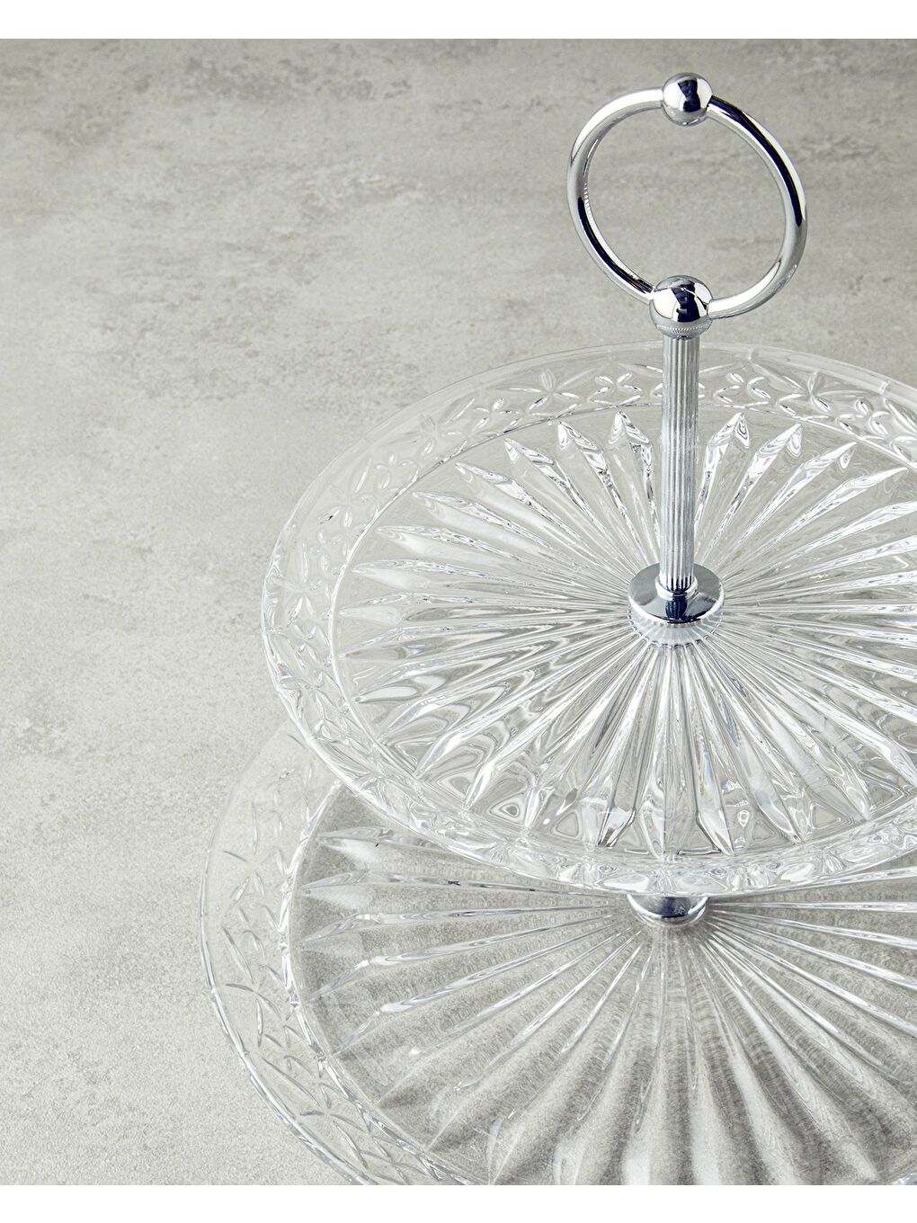 Renksiz Kelly Cam Katlı Servis Şeffaf-1