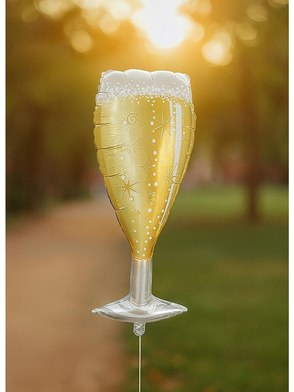 Sarı Bekarlığa Veda Partisi Balonu Kadeh Folyo Balon 100 cm