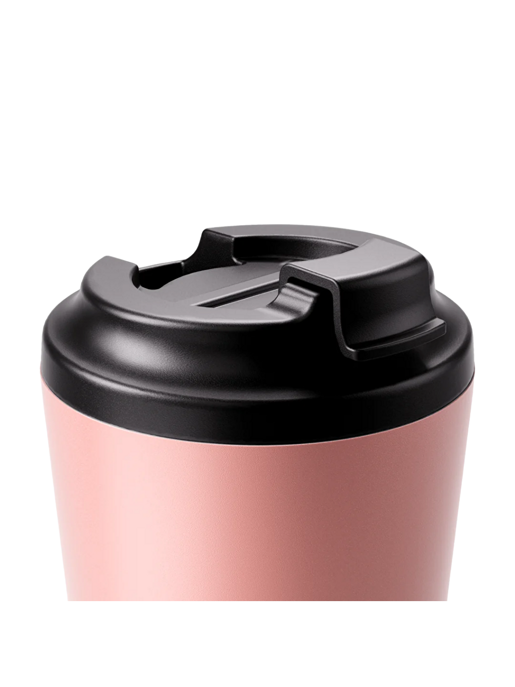 Pembe Camino İçi Seramik Çelik Kahve Bardağı Yalıtımlı Termal Kupa Mug 340 Ml-2