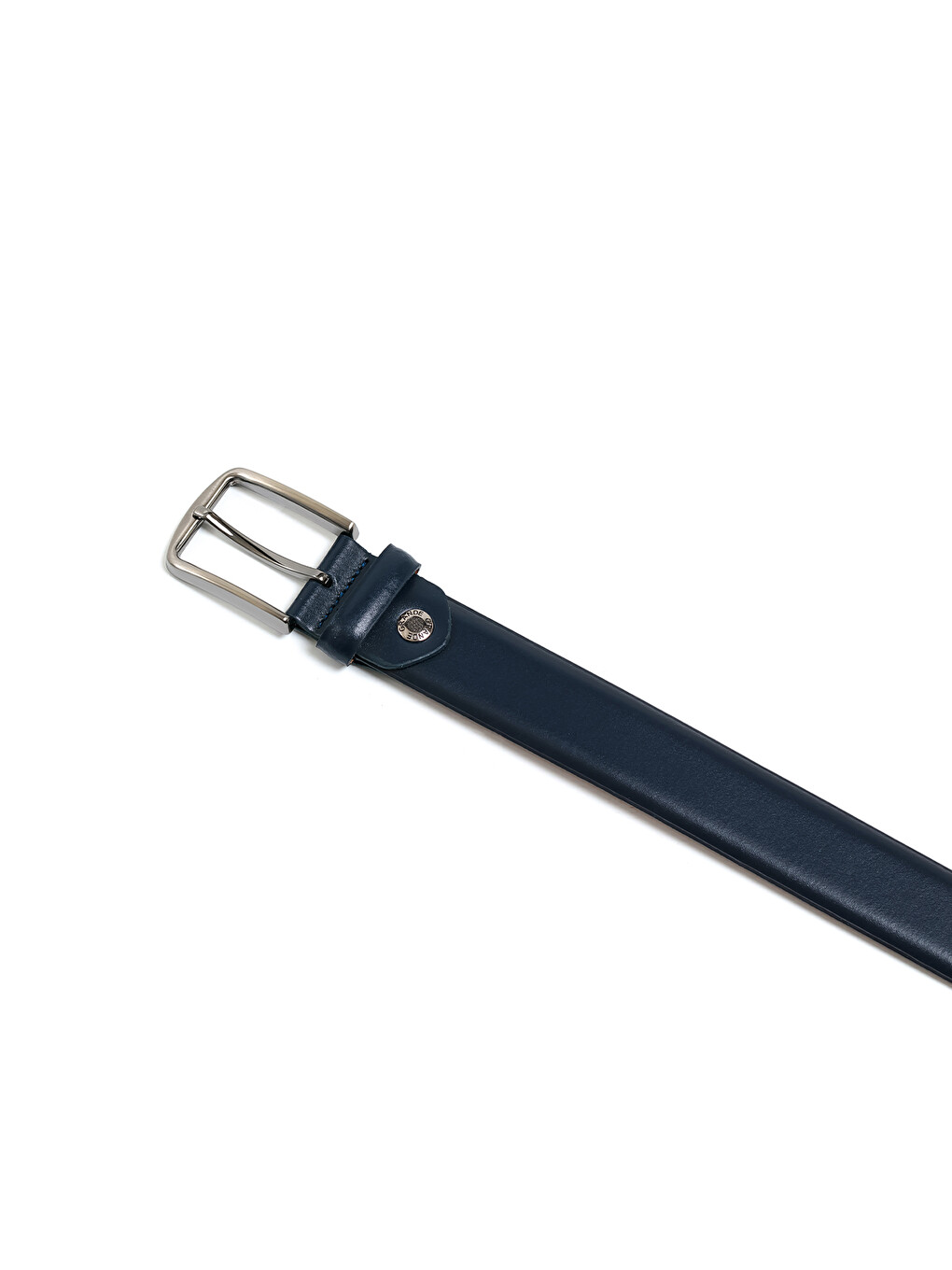 Lacivert Erkek F-734-01 Arsel Deri Klasik Kemer (genişlik 3.5 Cm)-1