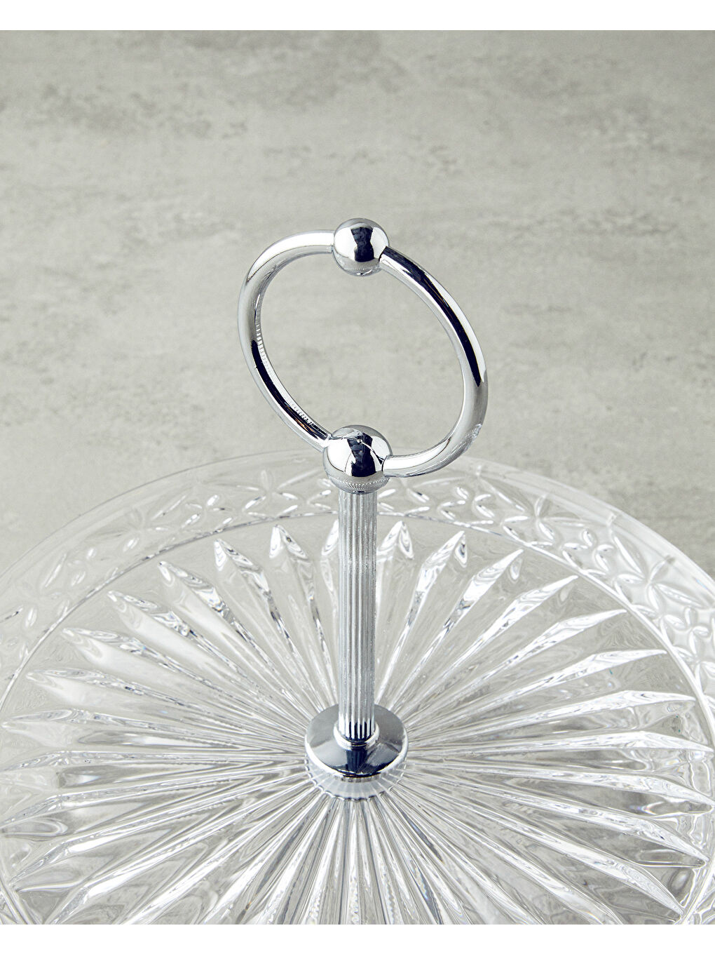 Renksiz Kelly Cam Katlı Servis Şeffaf-2