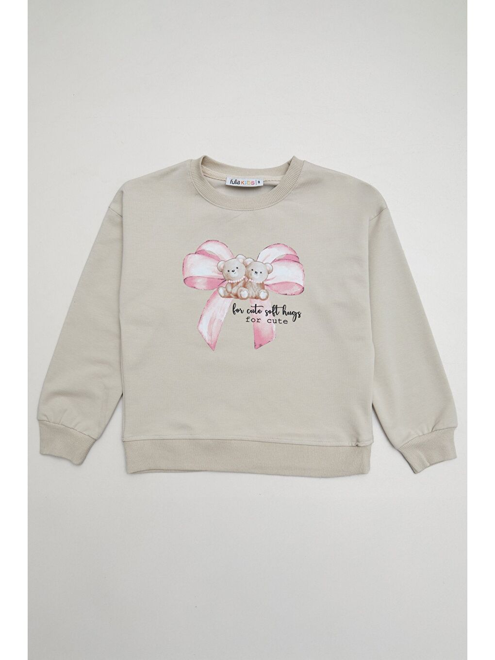 Bej Fiyonk Ve Ayıcık Baskılı Kız Çocuk 2 Li Takım-1