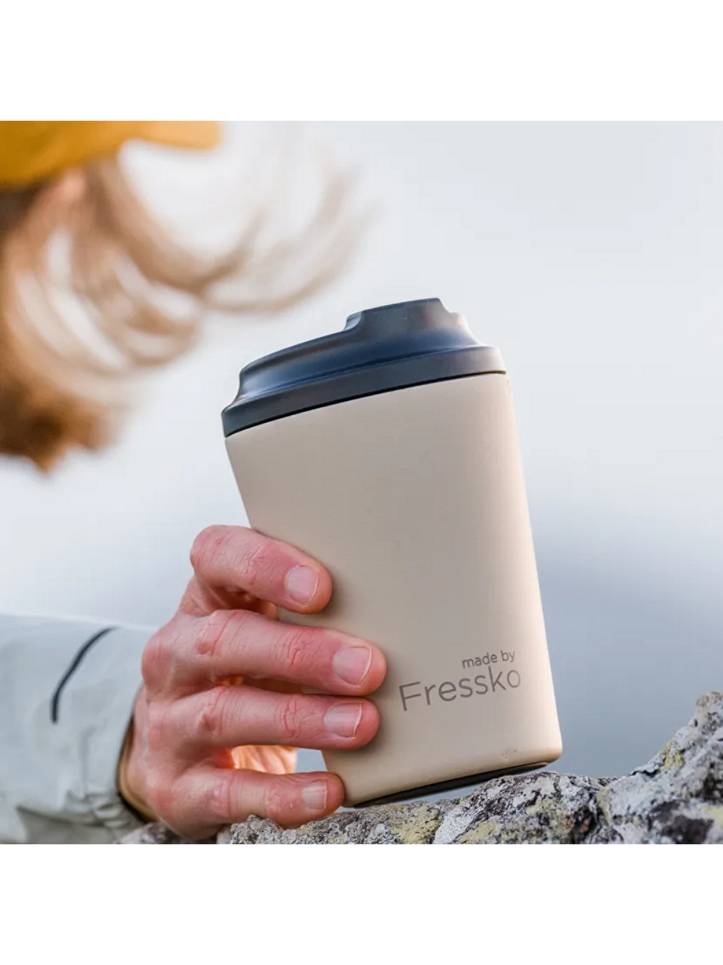 Pembe Camino İçi Seramik Çelik Kahve Bardağı Yalıtımlı Termal Kupa Mug 340 Ml-3