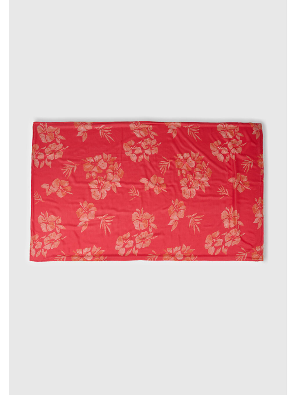 Unisex Mavi Mix Çiçek Desenli Çift Taraflı Plaj Havlusu