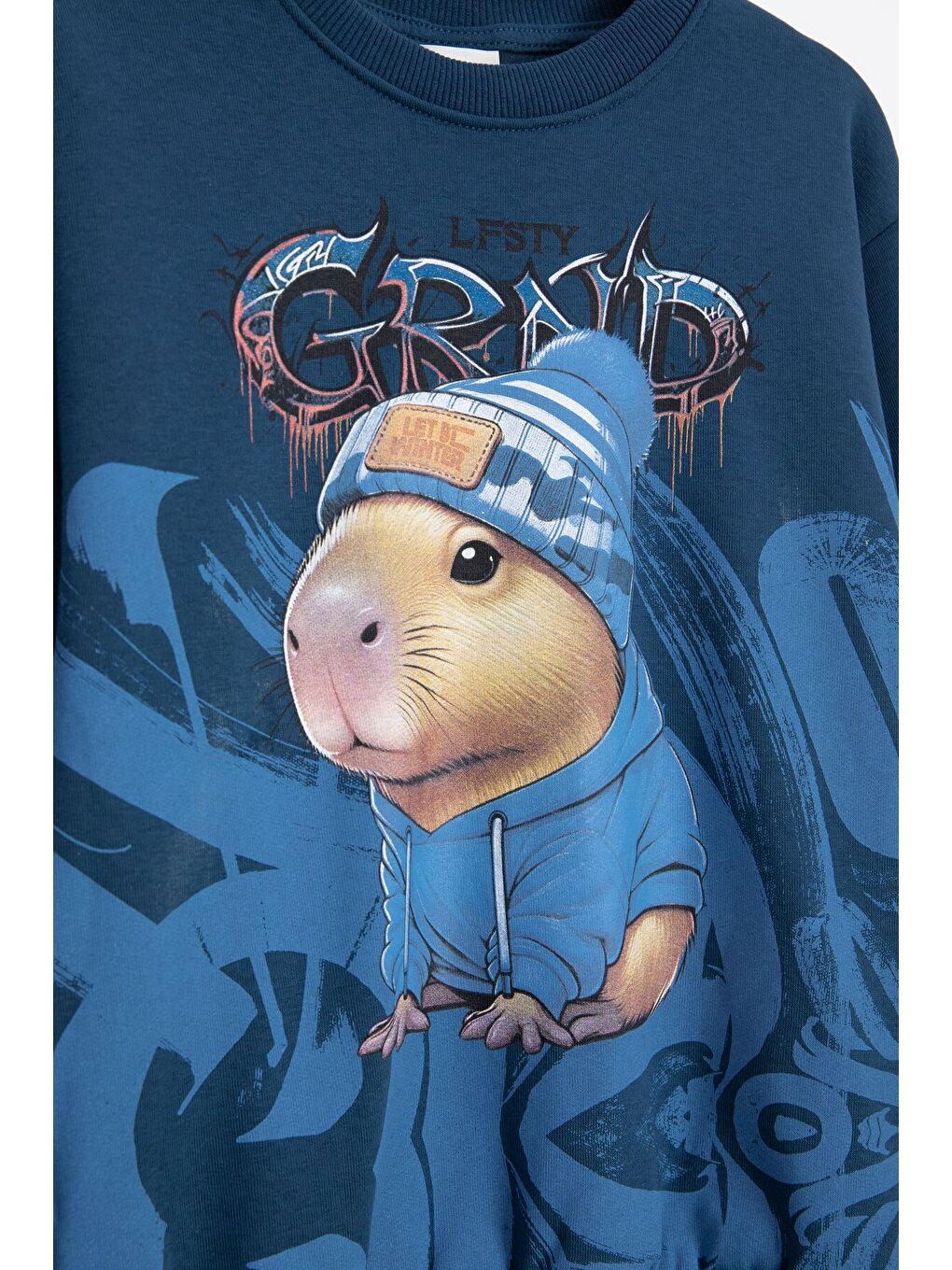 Mavi Cool Fare Baskılı Şardonlu Erkek Çocuk Eşofman Takımı 23300-1