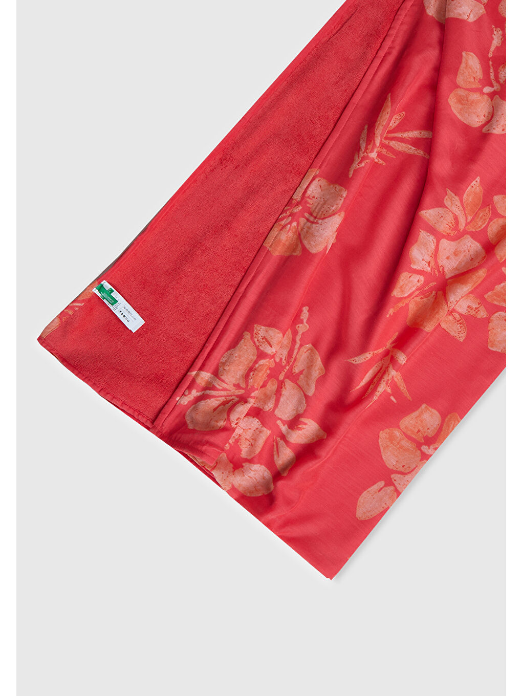 Unisex Mavi Mix Çiçek Desenli Çift Taraflı Plaj Havlusu-2