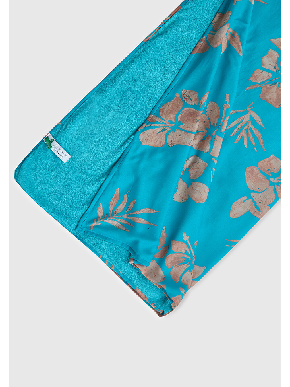 Unisex Turuncu Çiçek Desenli Çift Taraflı Plaj Havlusu-2