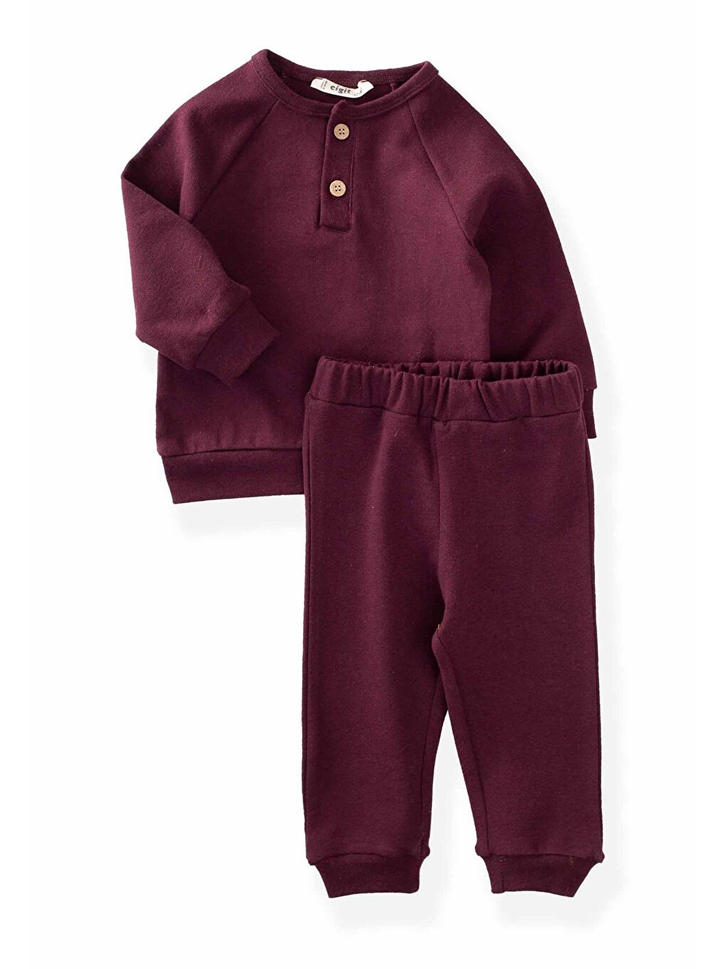 Reglan Kol Patlı Erkek Basıc Takım 1-5 Yaş Mürdüm