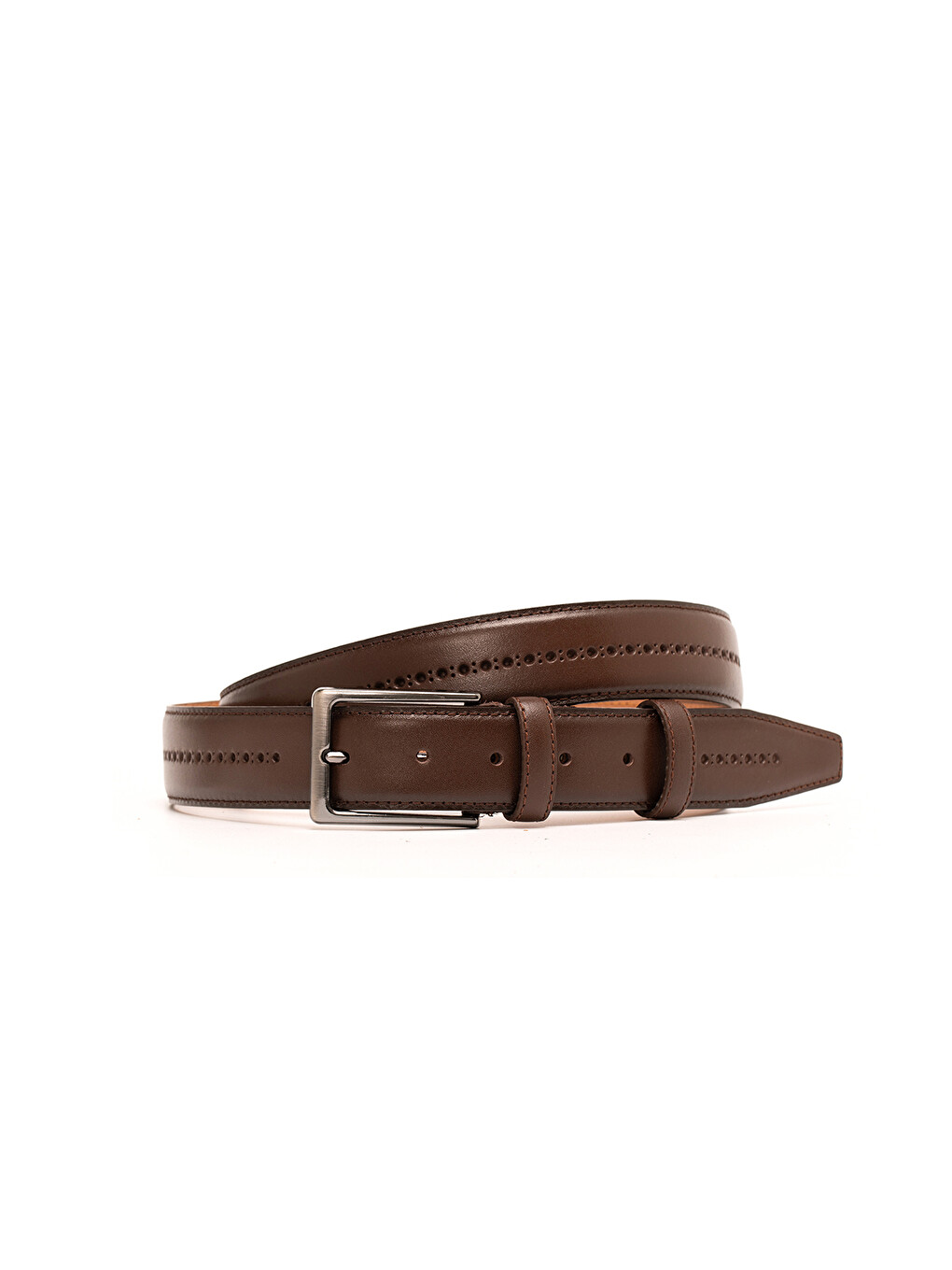 Kahverengi Erkek F-034-55 Klasik Kemer (genişlik 3.5 Cm)